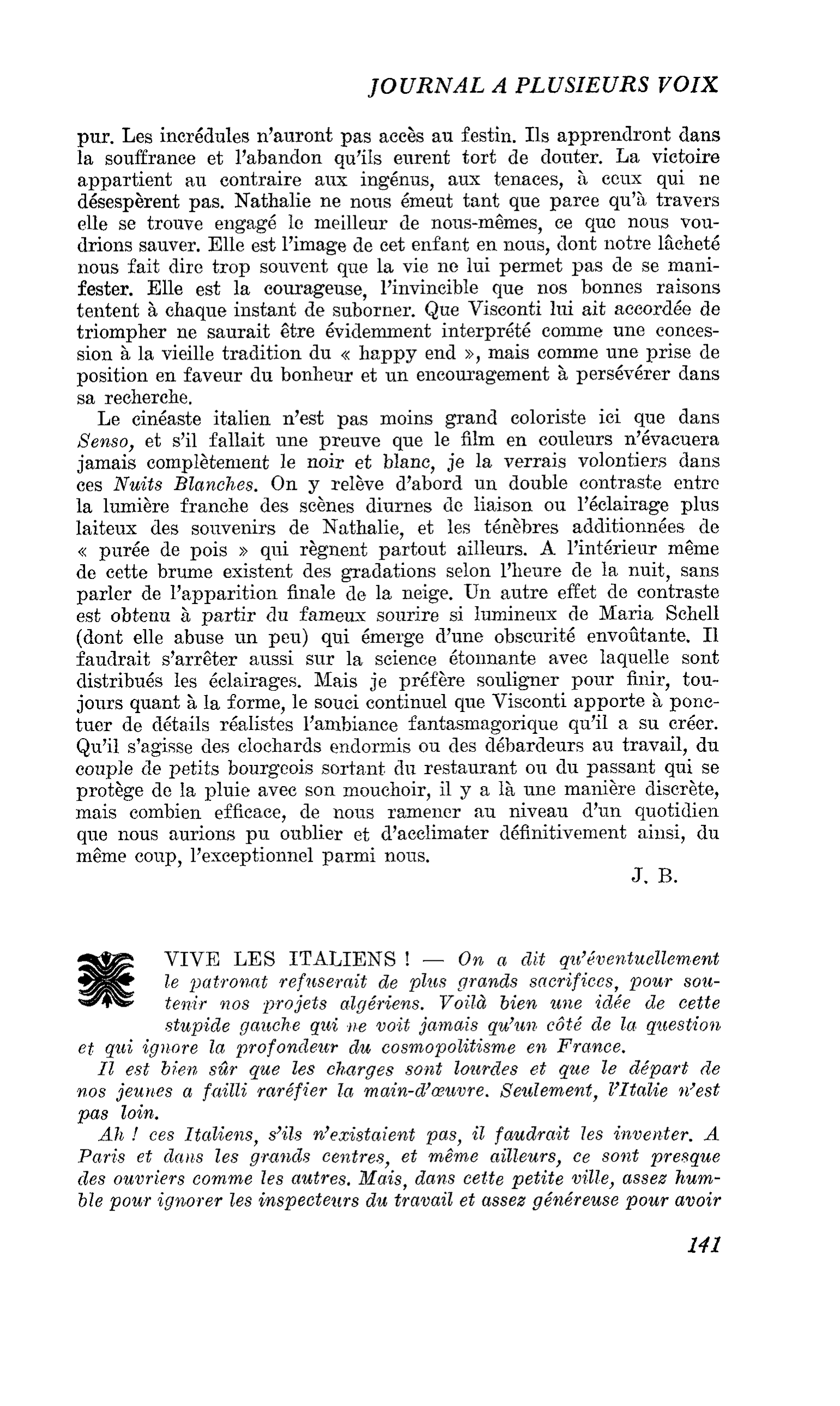 VIVE LES ITALIENS !