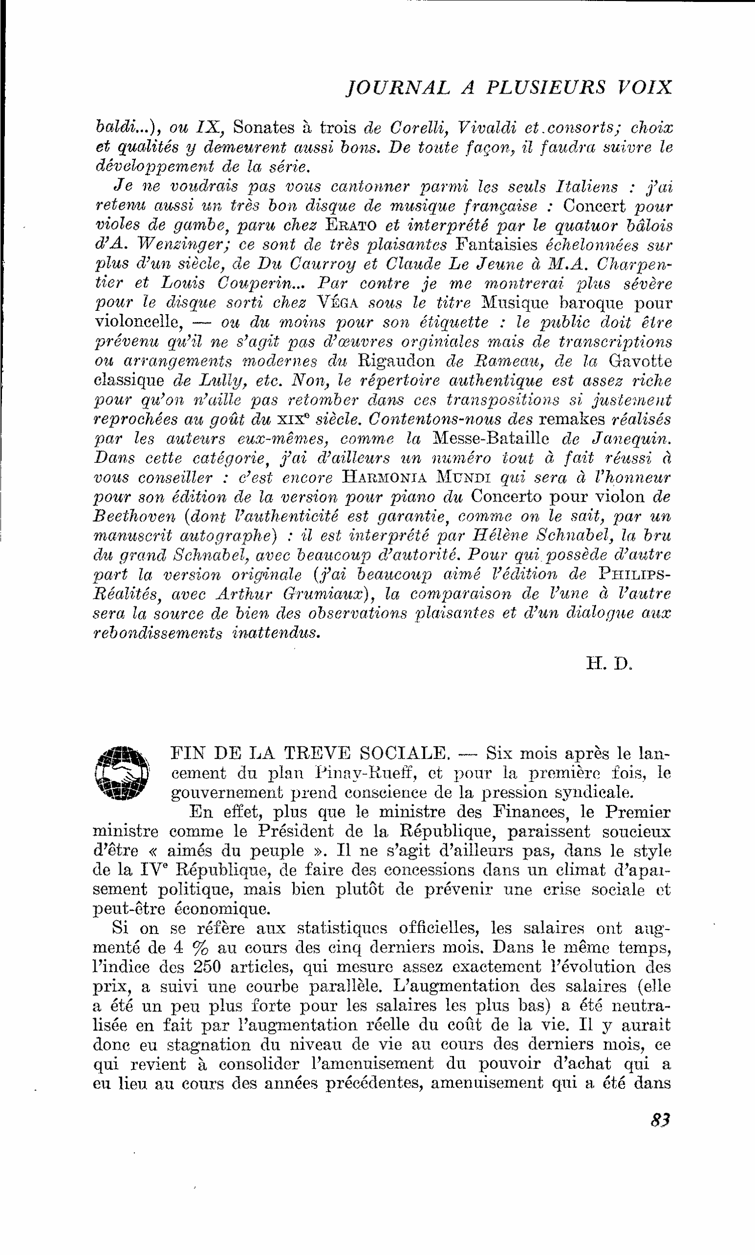 FIN DE LA TREVE SOCIALE