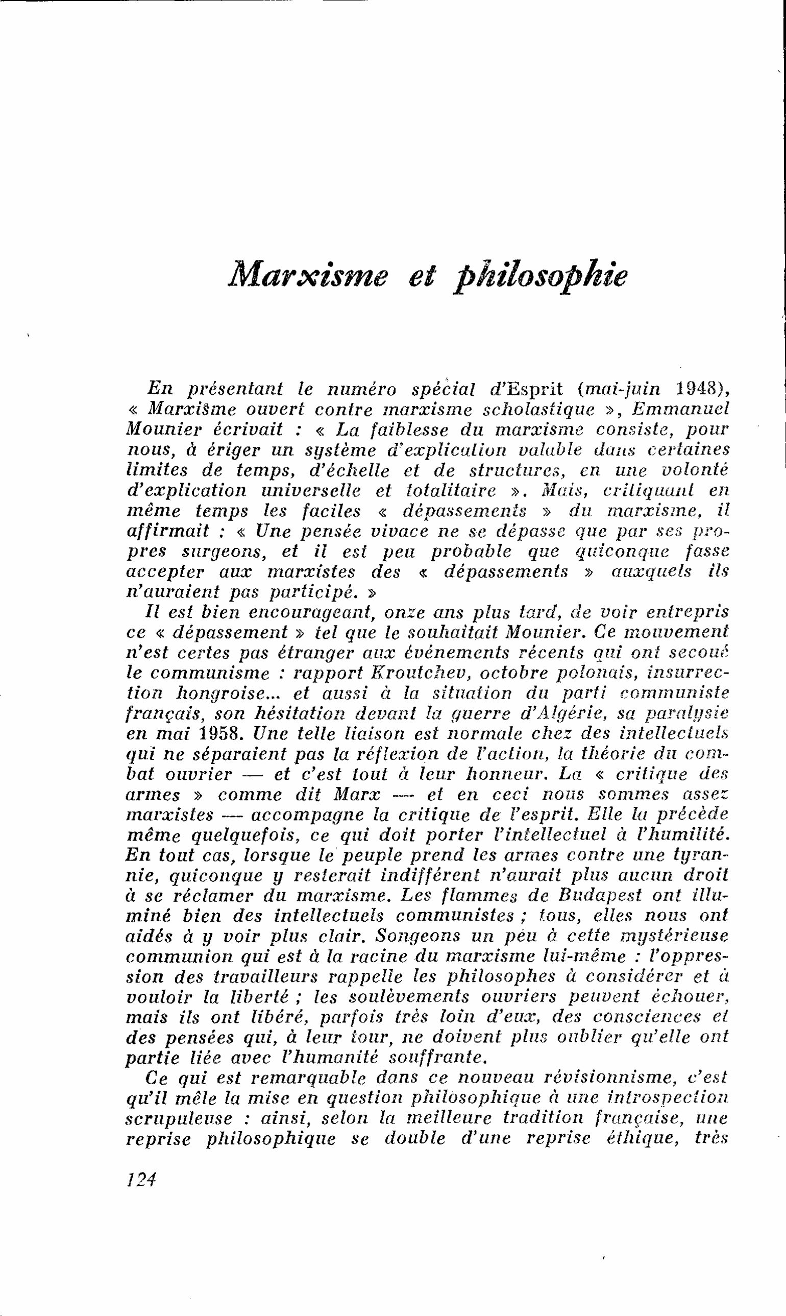Marxisme et philosophie