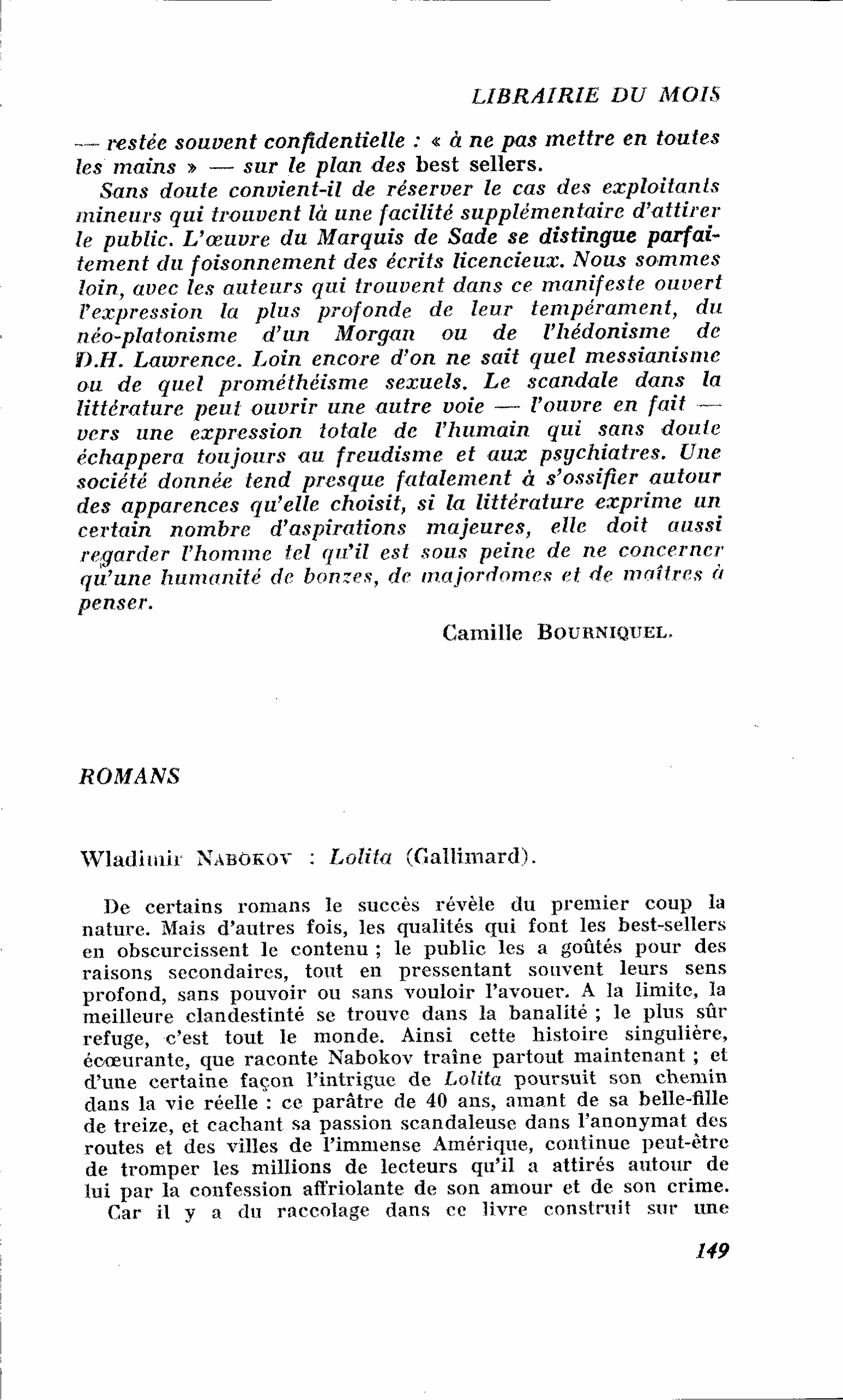 Wladhnu Nabokov : Lolita