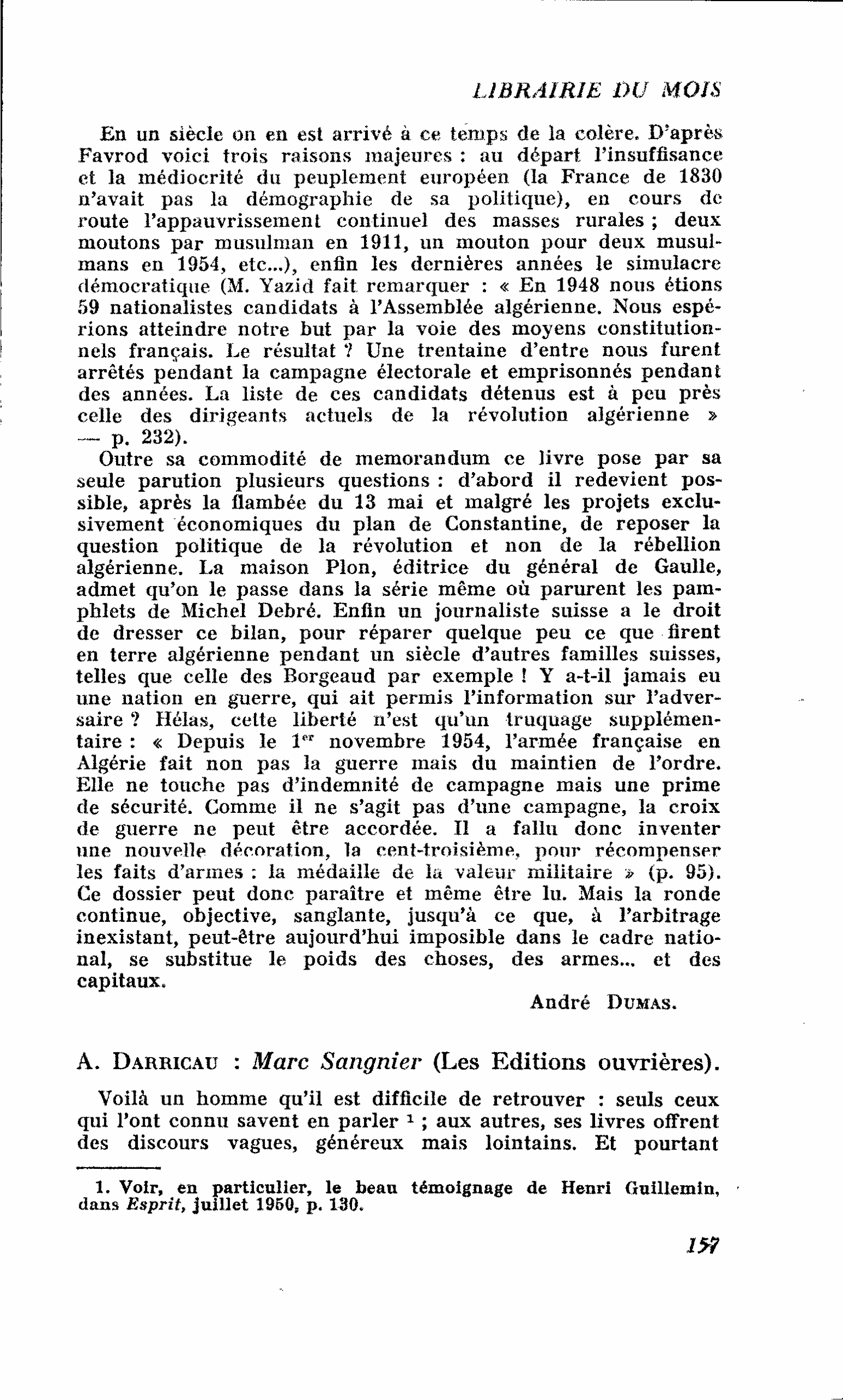A. Darricau : Marc Sangnier