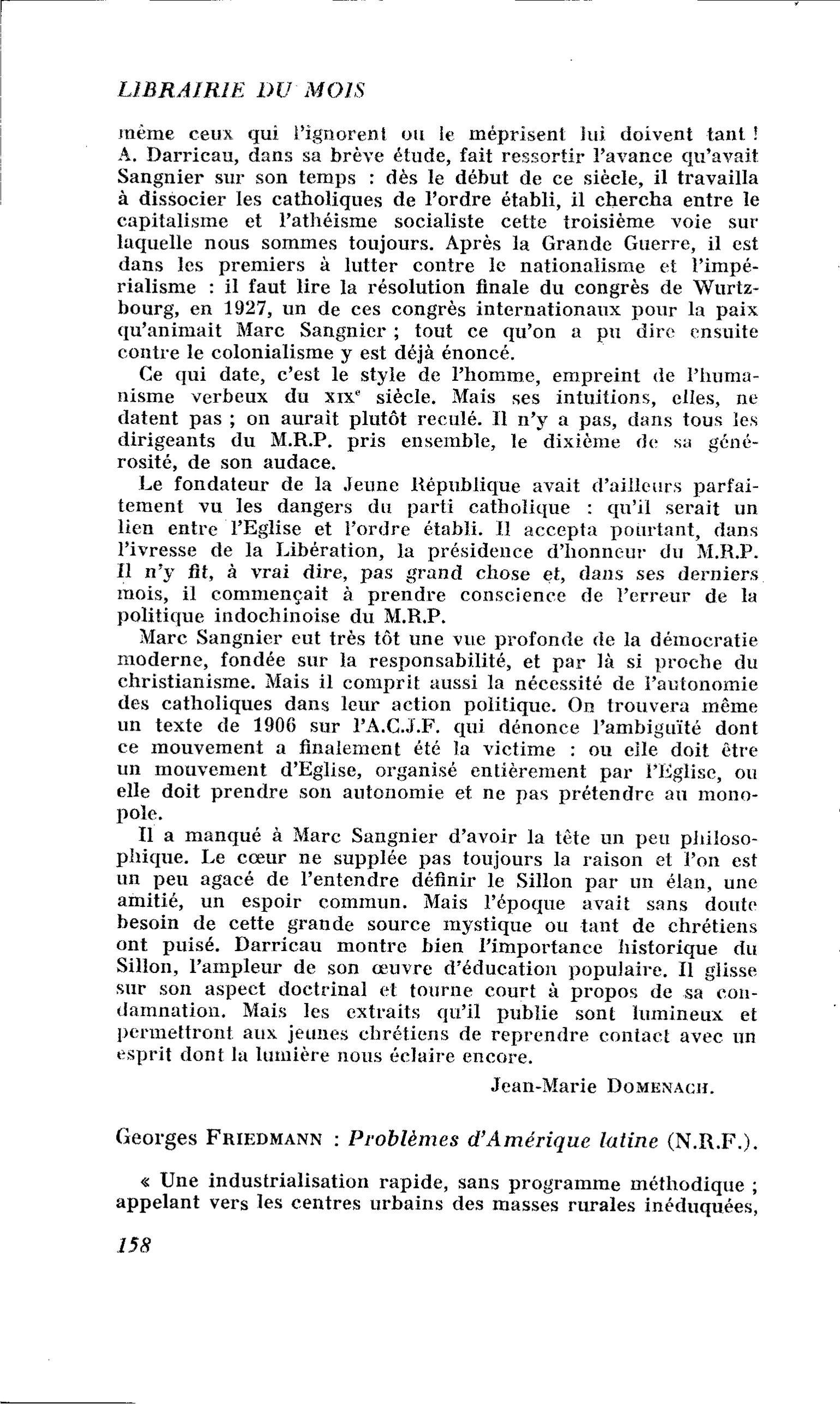 Georges Friedmann : Problèmes d’Amérique latine
