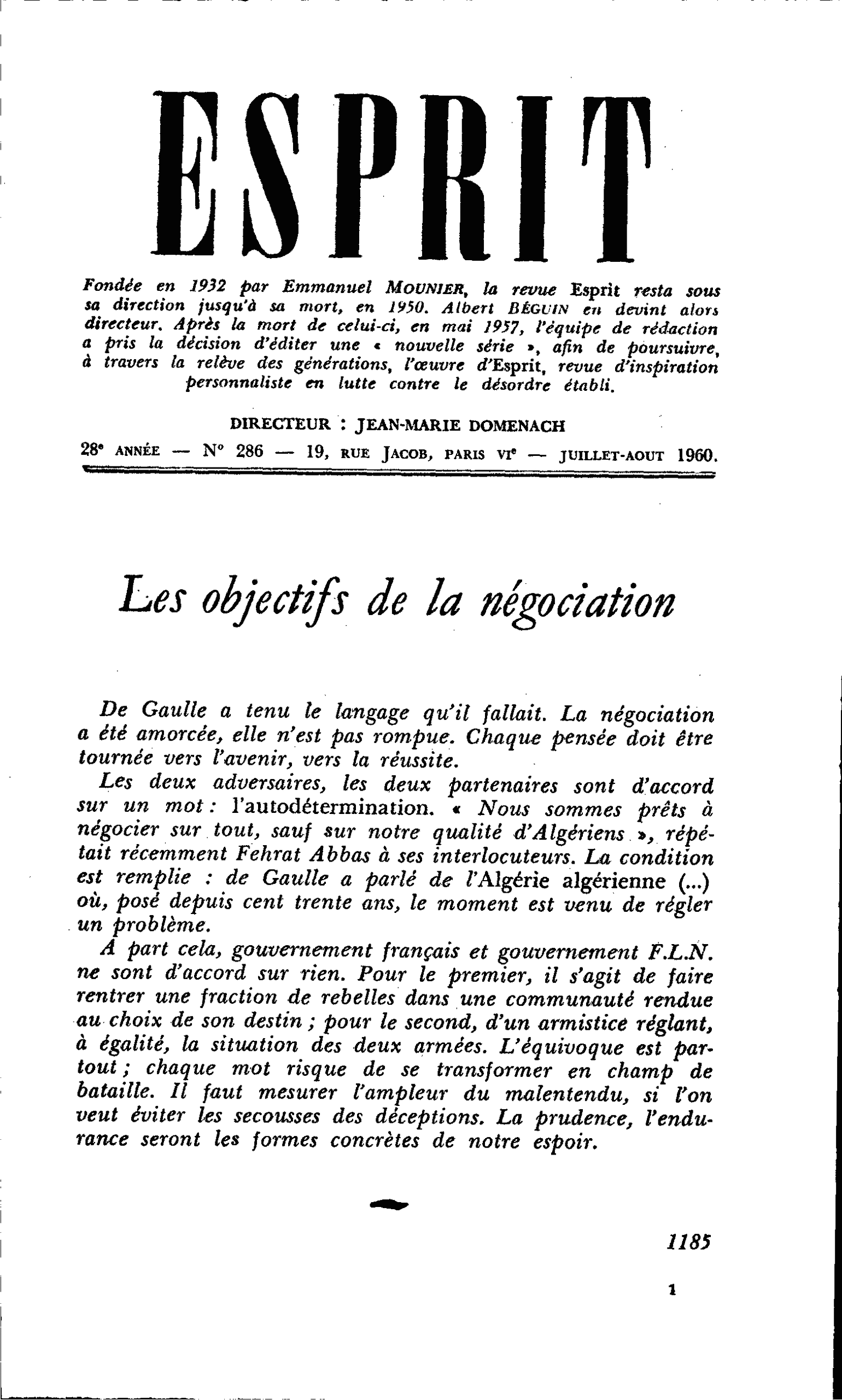 Les objectifs de la négociation