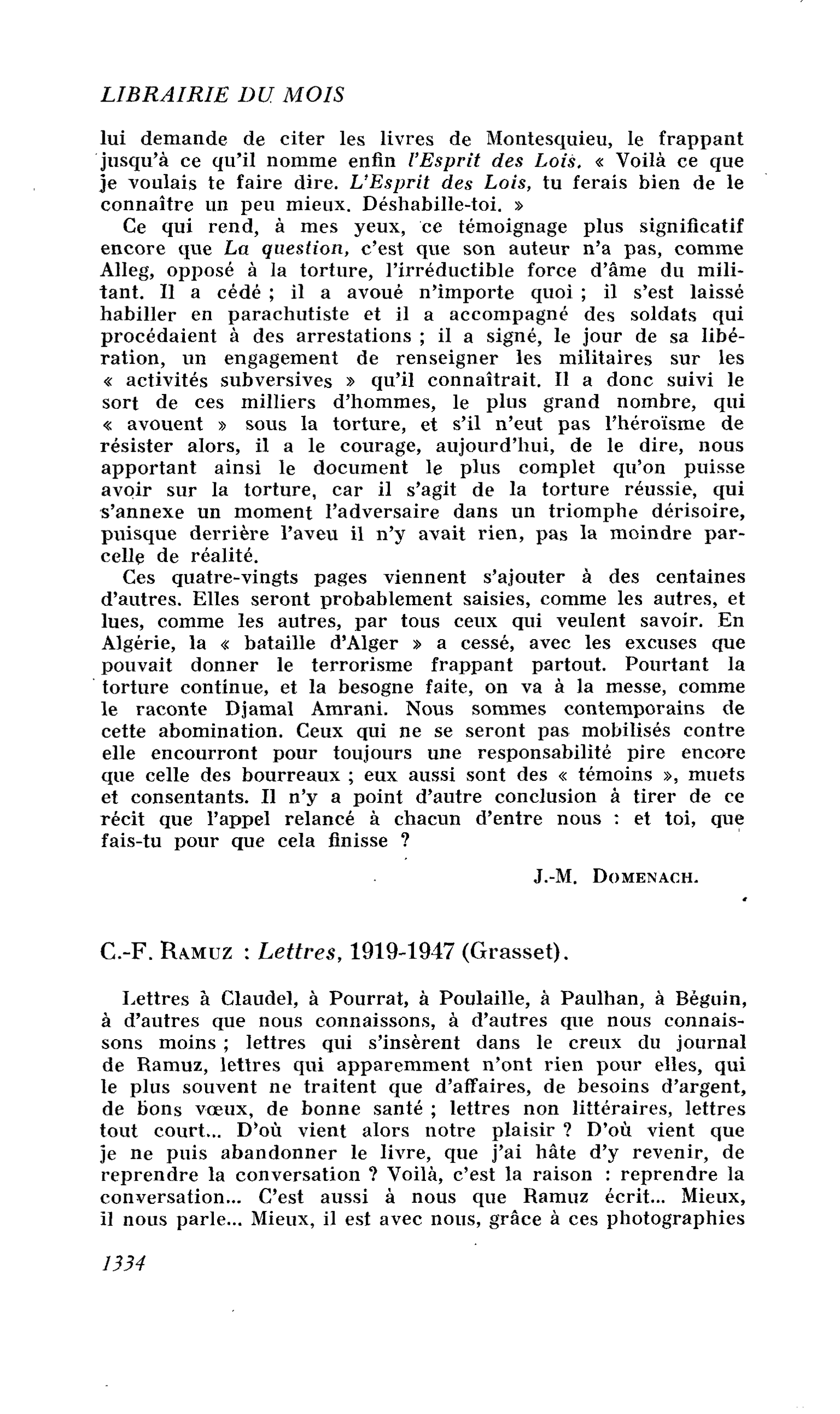 C.-F. Ramuz : Lettres, 1919-1947