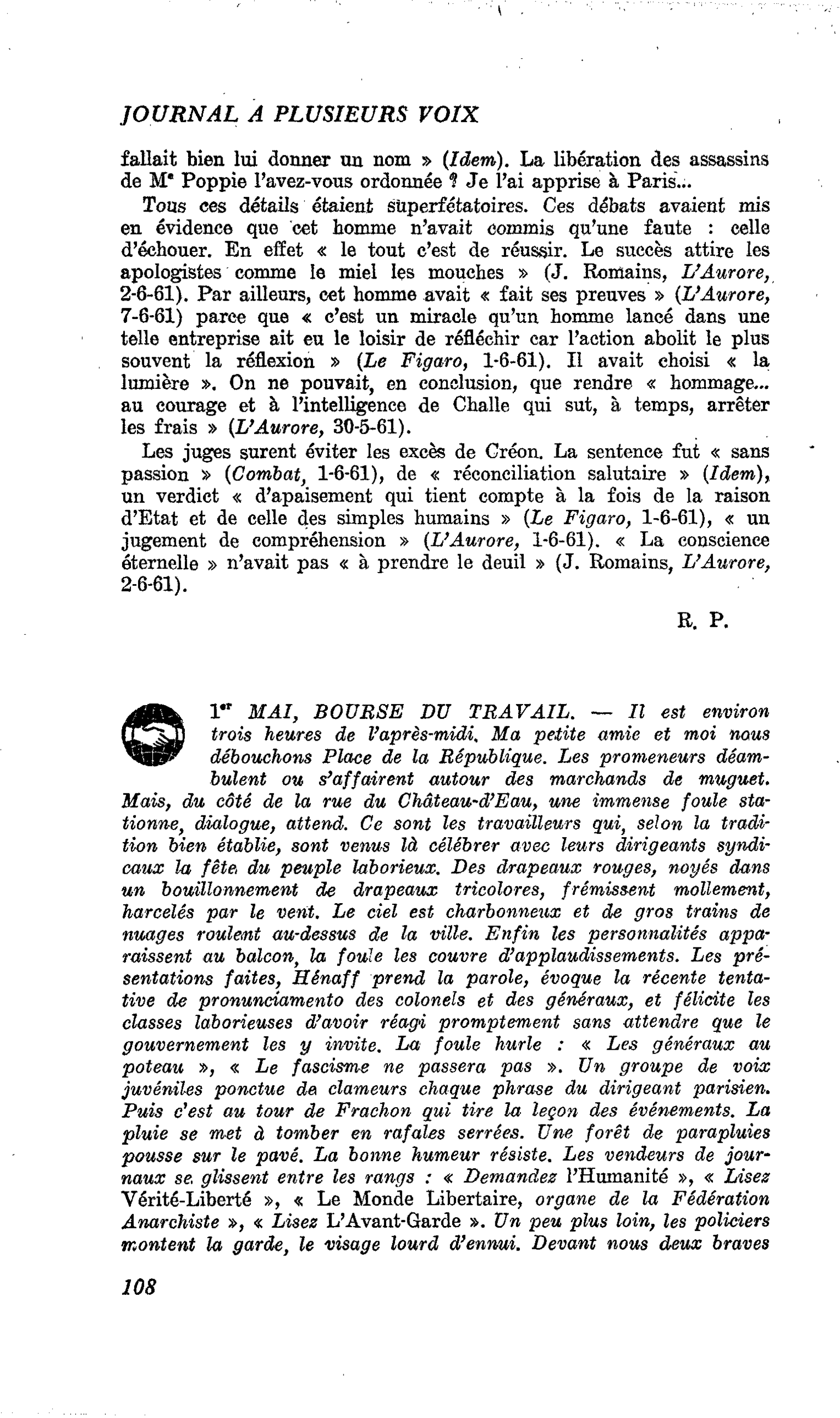 1er MAI, BOURSE DU TRAVAIL