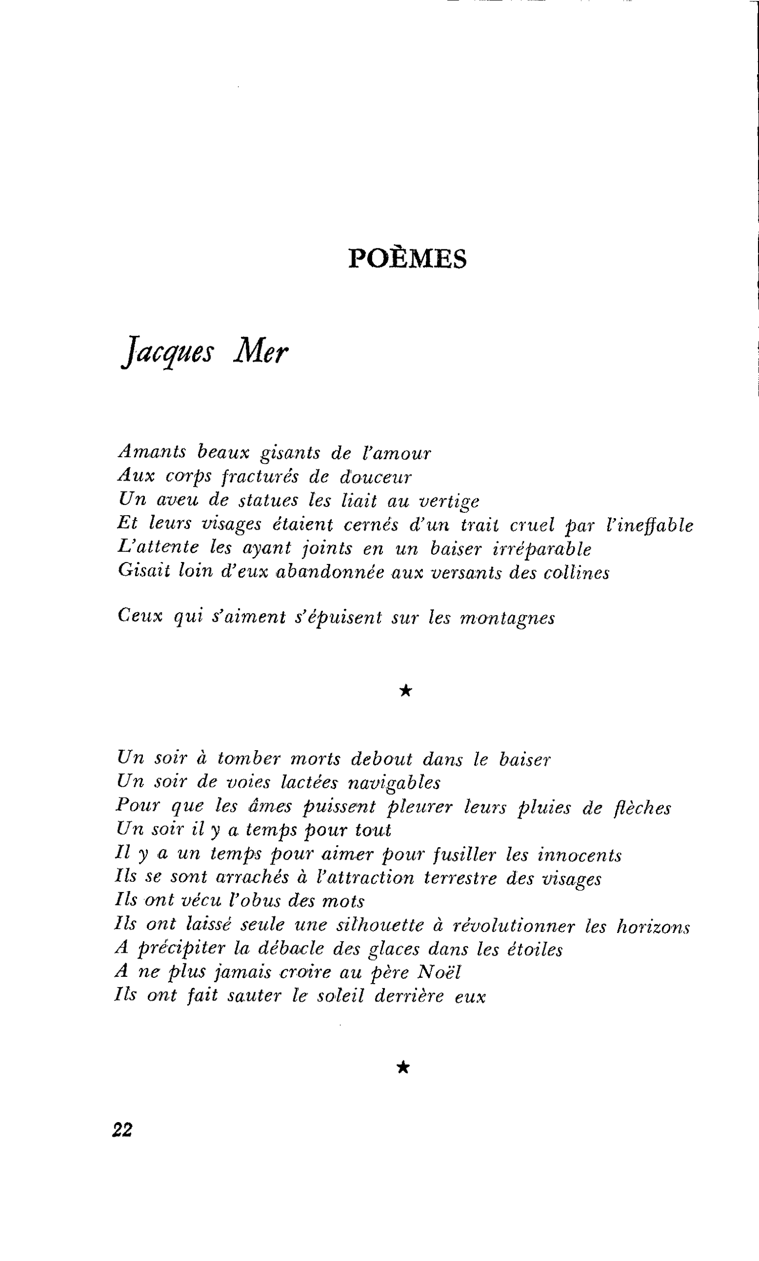POÈMES