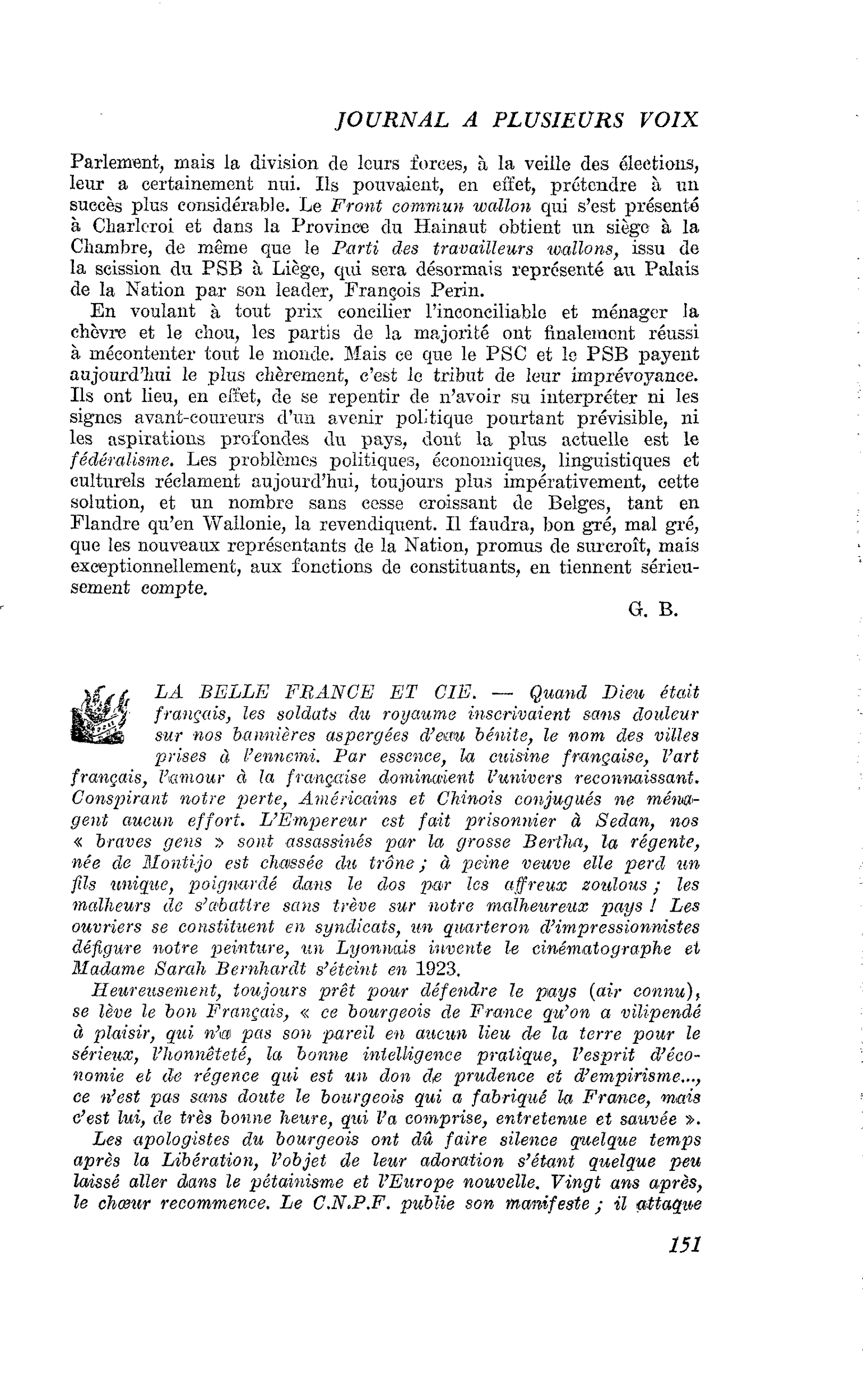 LA BELLE FRANCE ET CIE