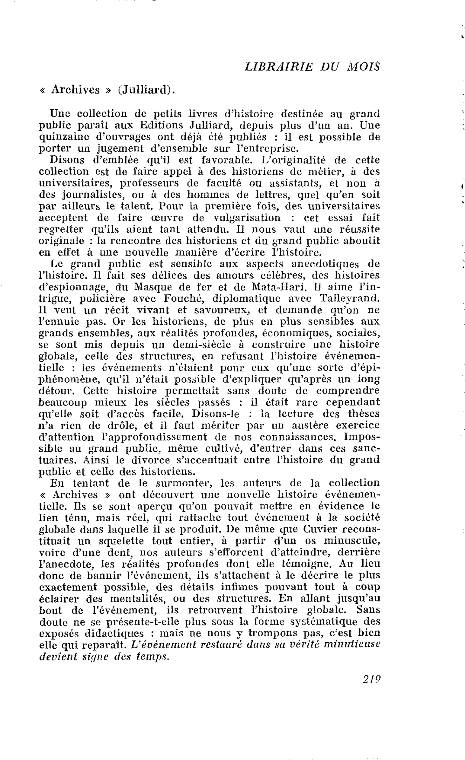 « Archives »