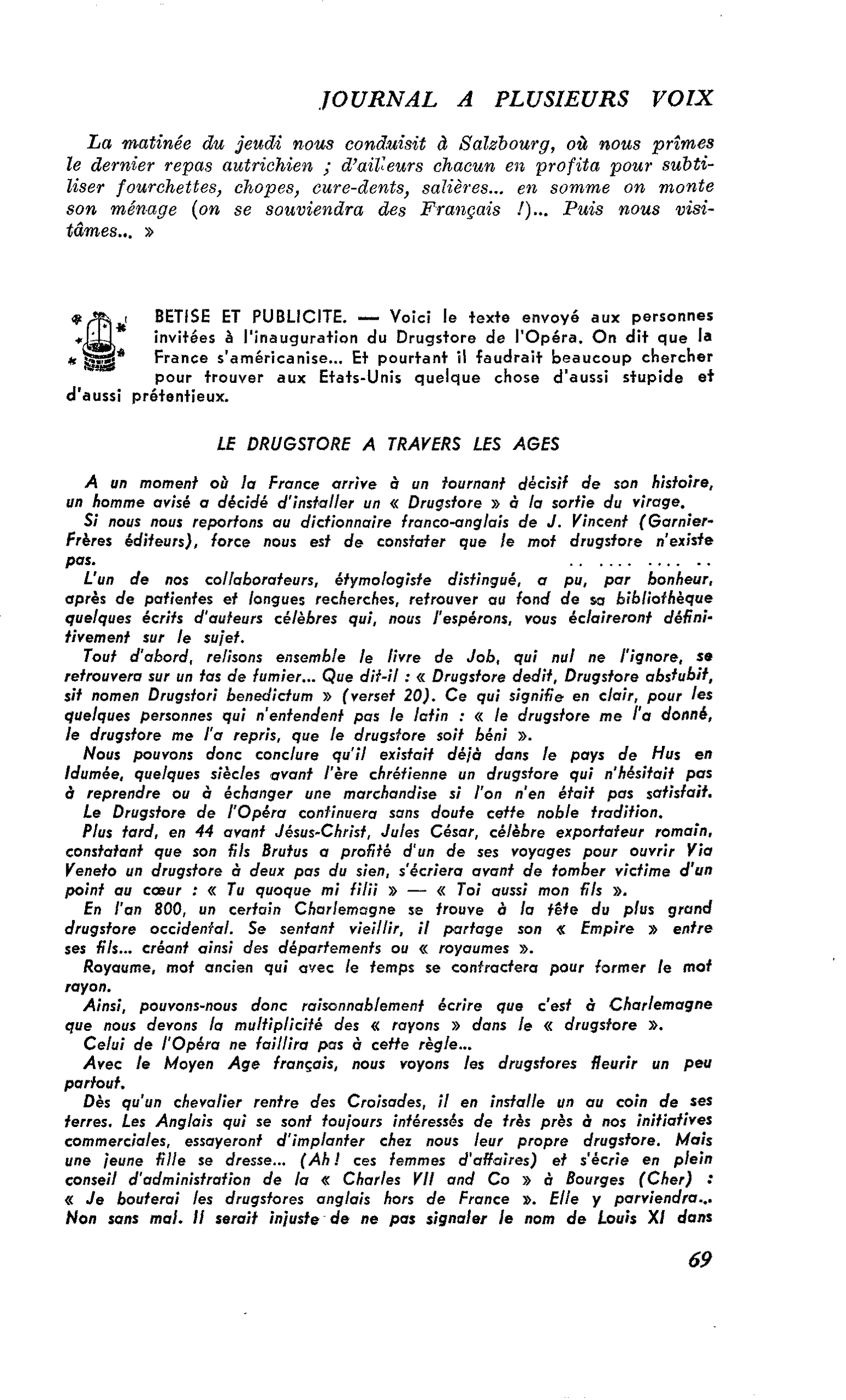 BETISE ET PUBLICITE