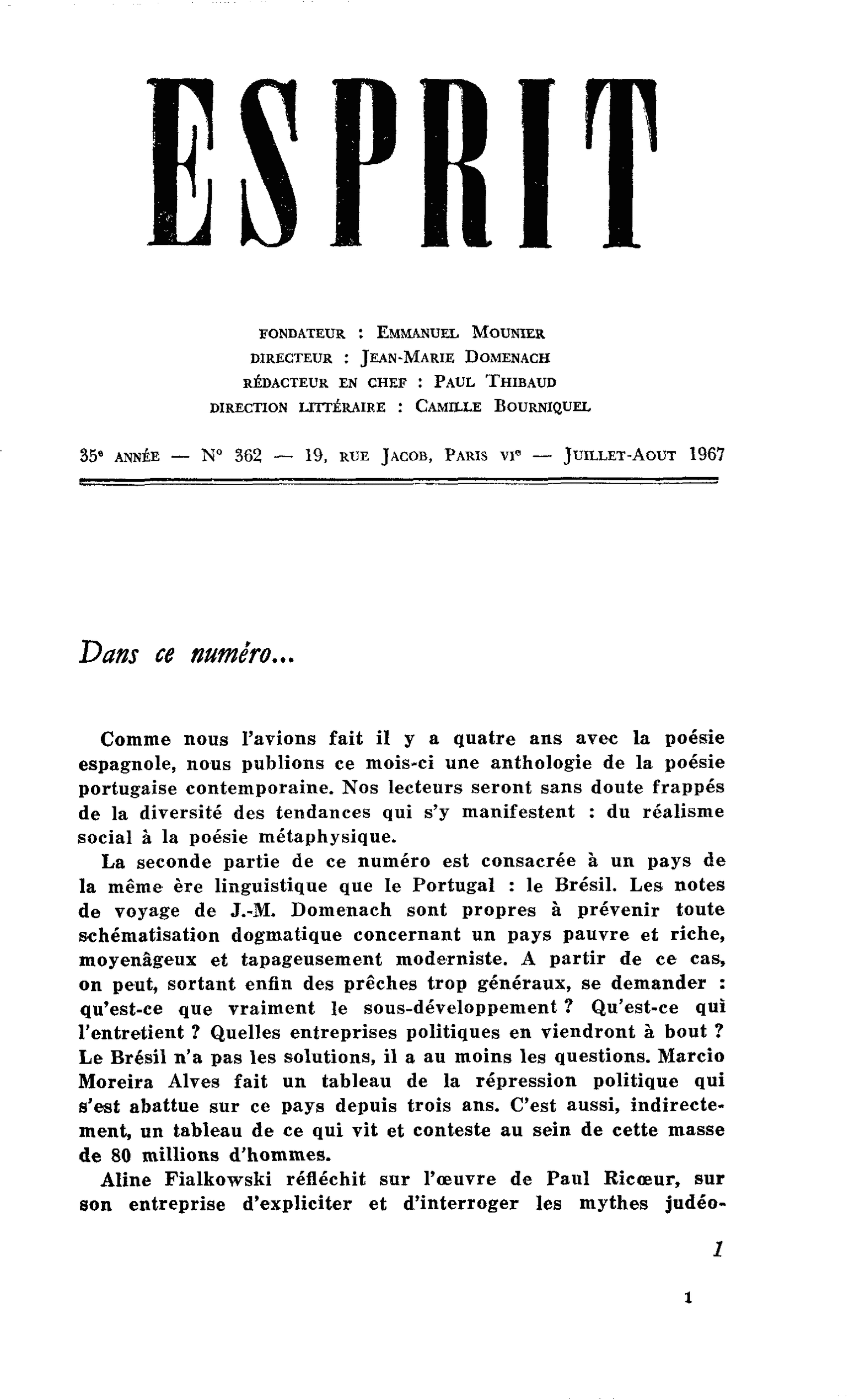 Dans ce numéro…
