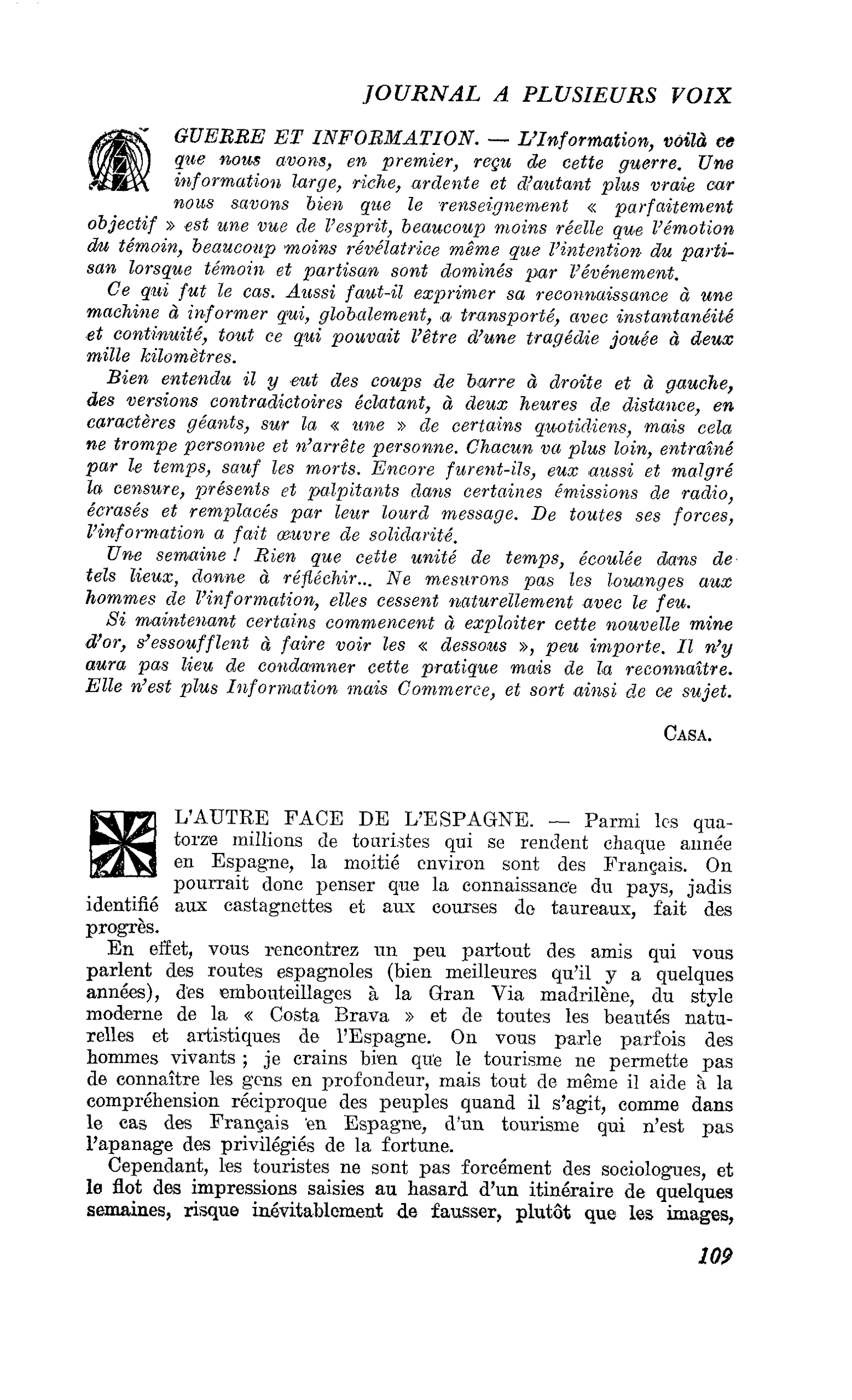 GUERRE ET INFORMATION