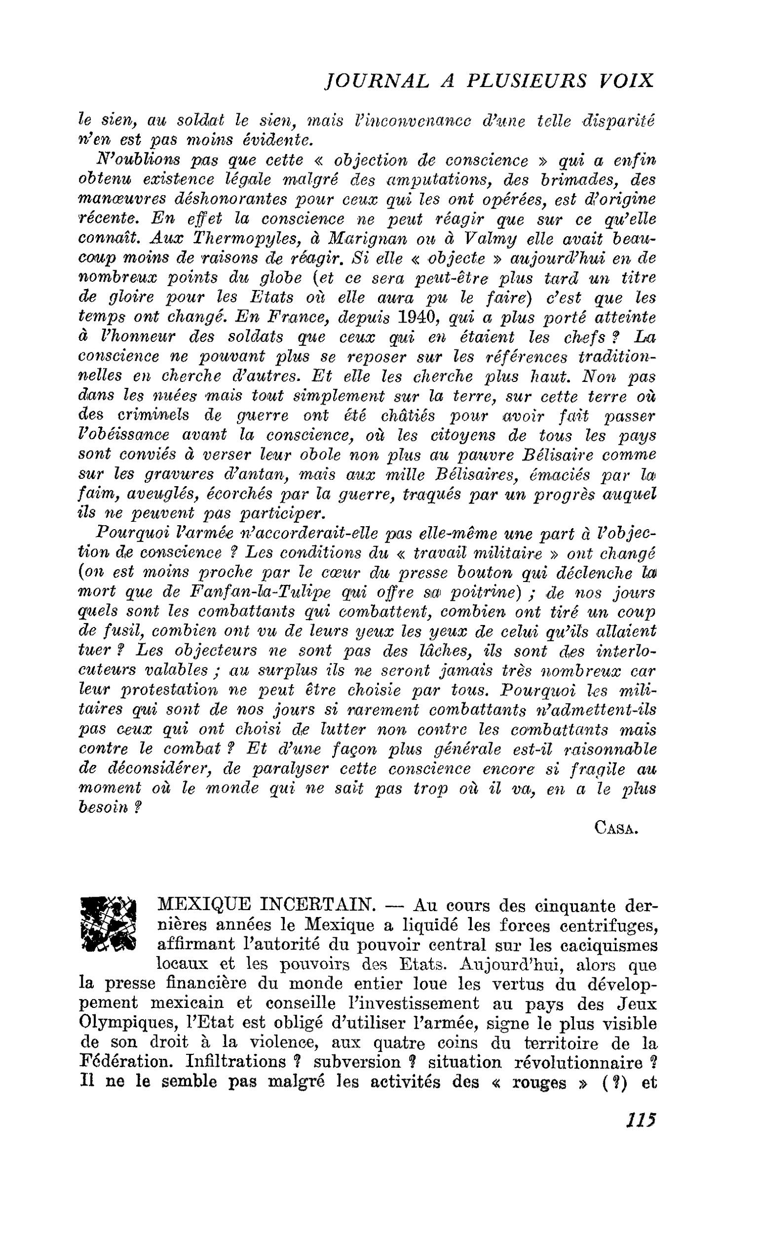 MEXIQUE INCERTAIN