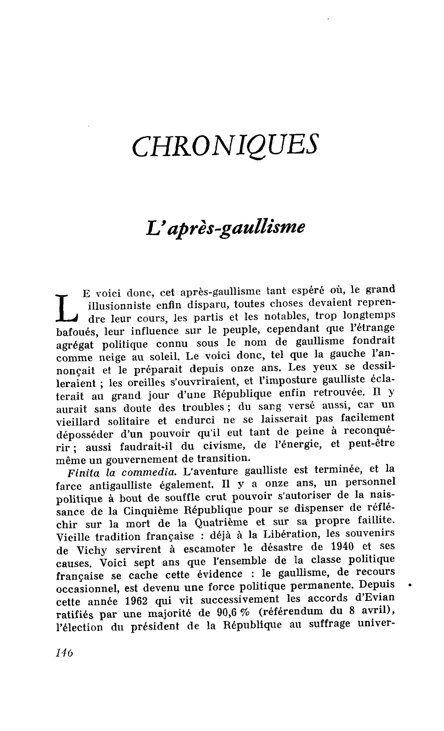 L’après-gaullisme