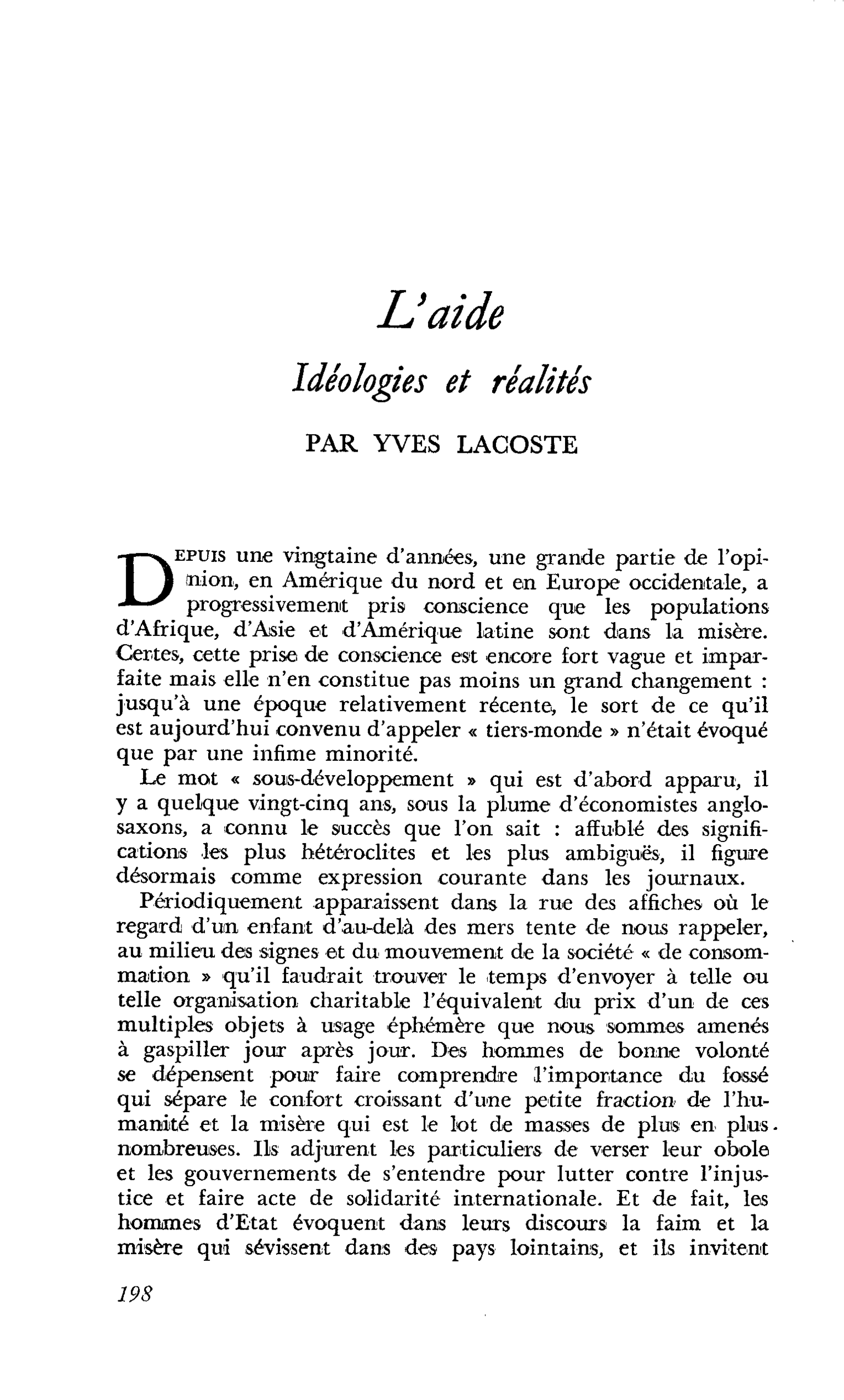 L’aide
