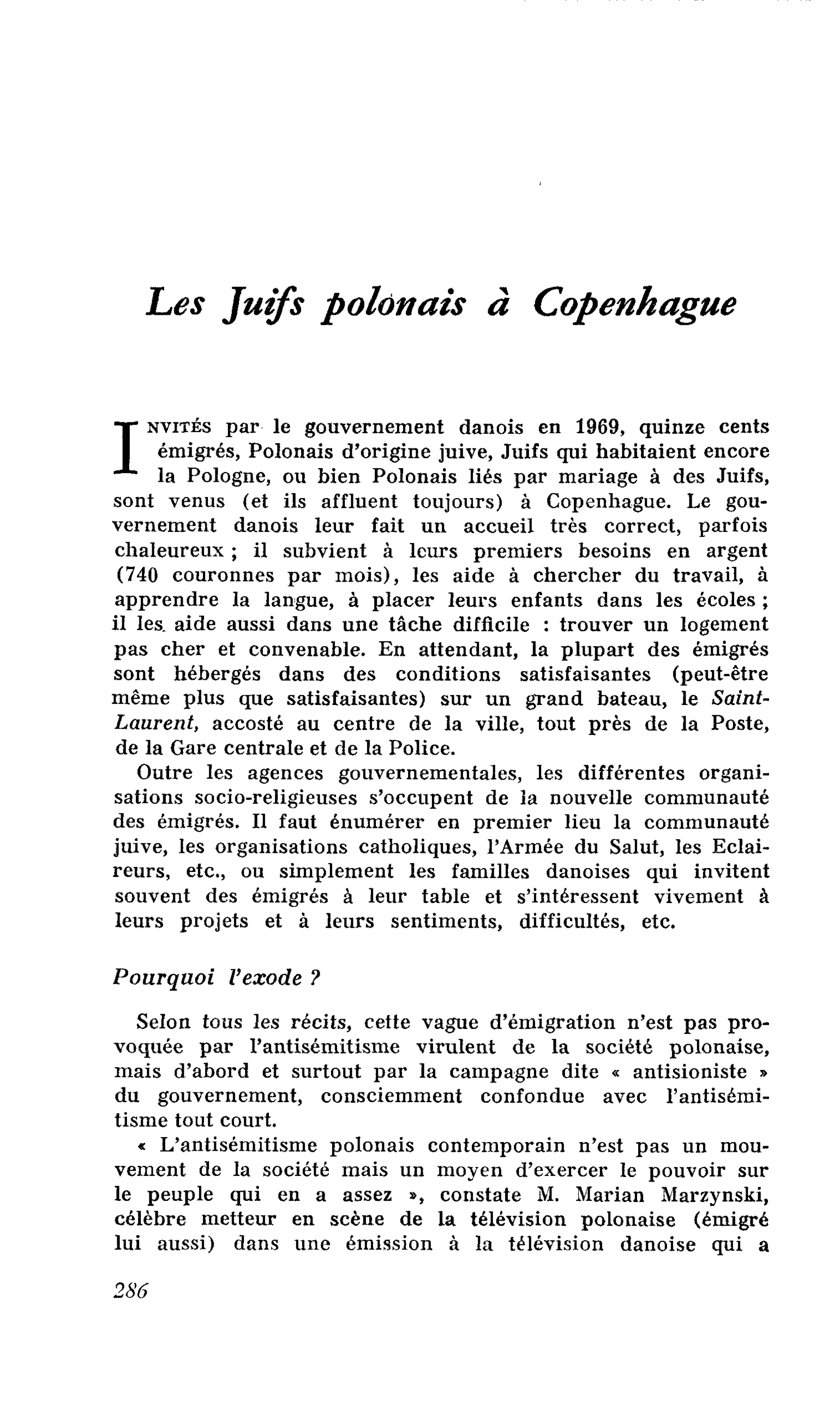 Les Juifs polonais à Copenhague