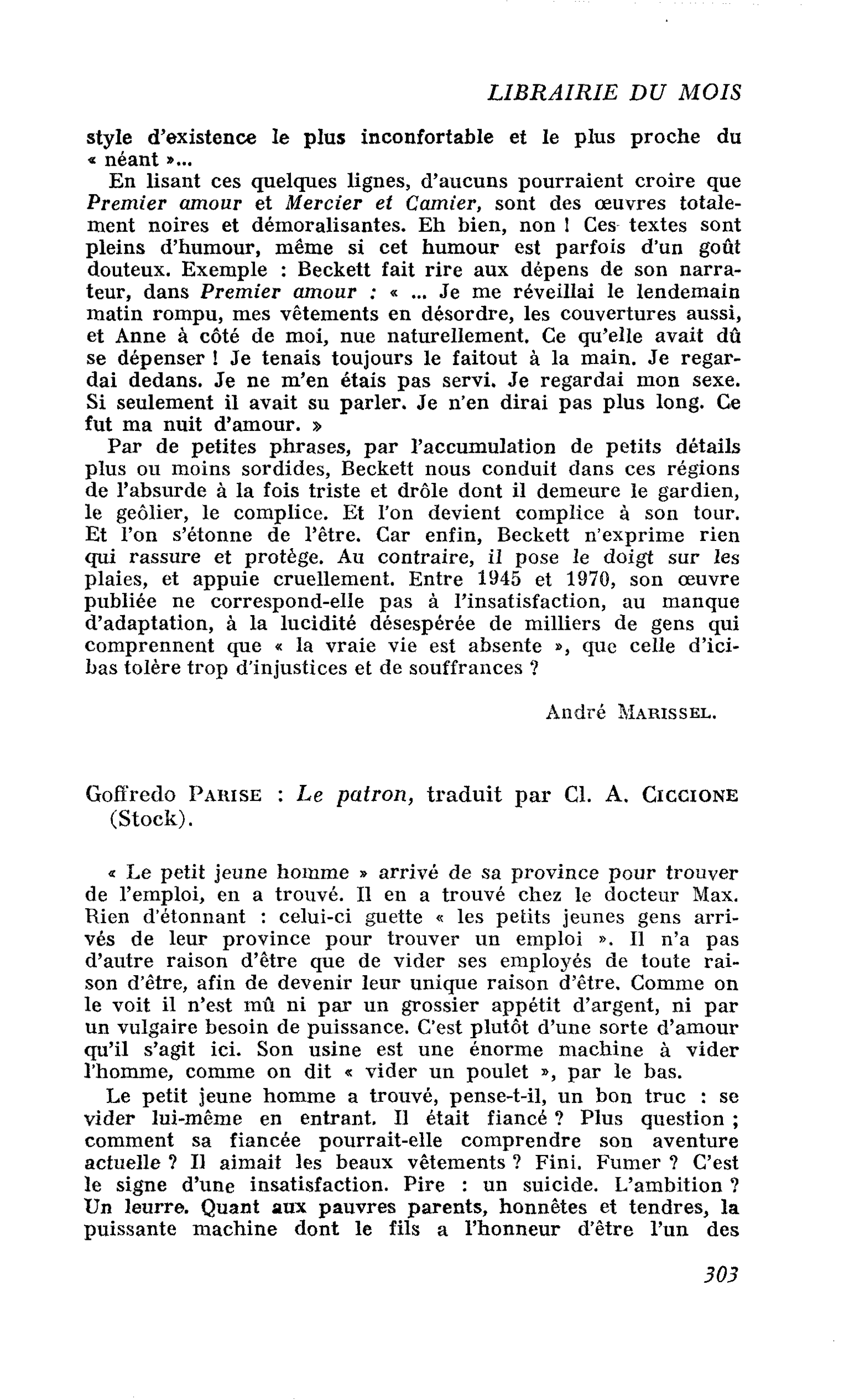 Goffredo Parise : Le patron
