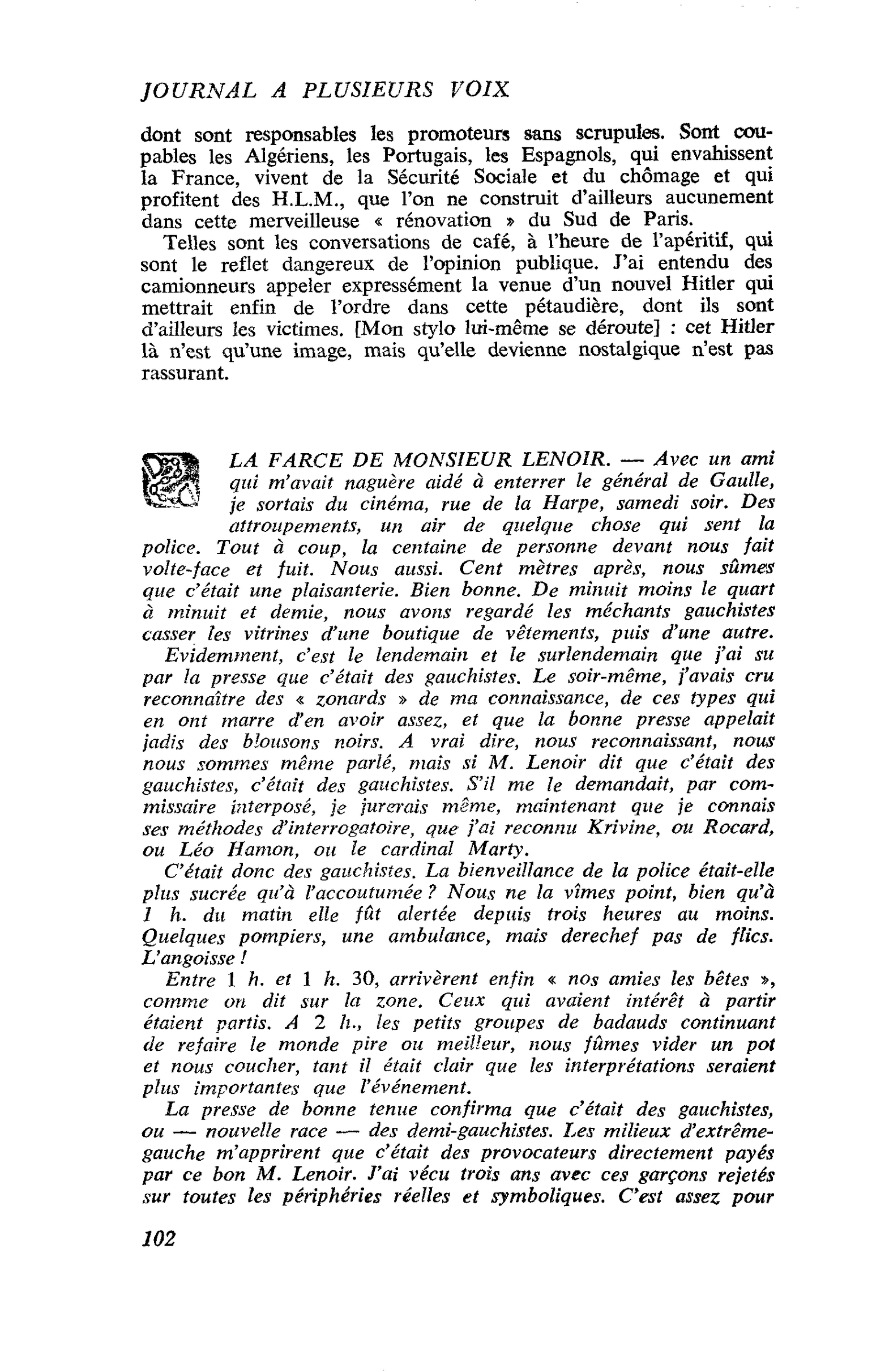 LA FARCE DE MONSIEUR LENOIR