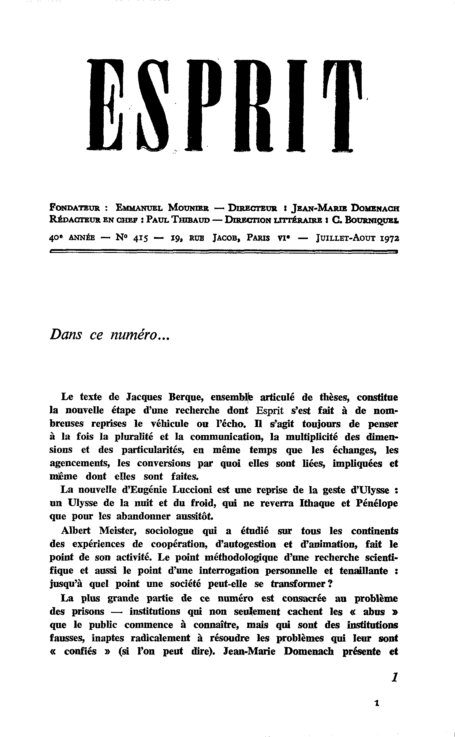 Dans ce numéro…