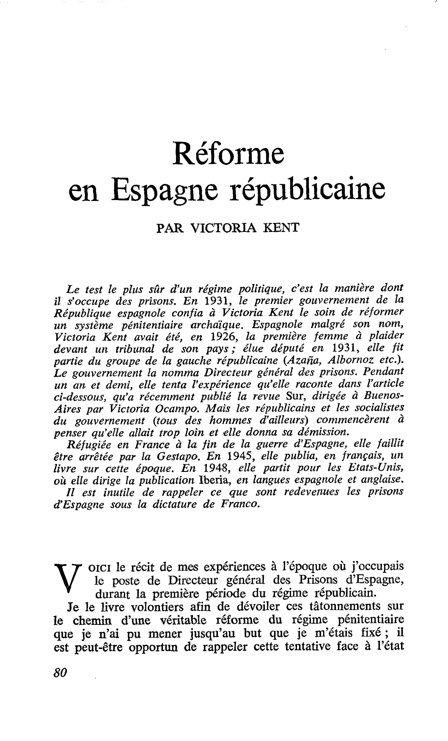 Réforme en Espagne républicaine