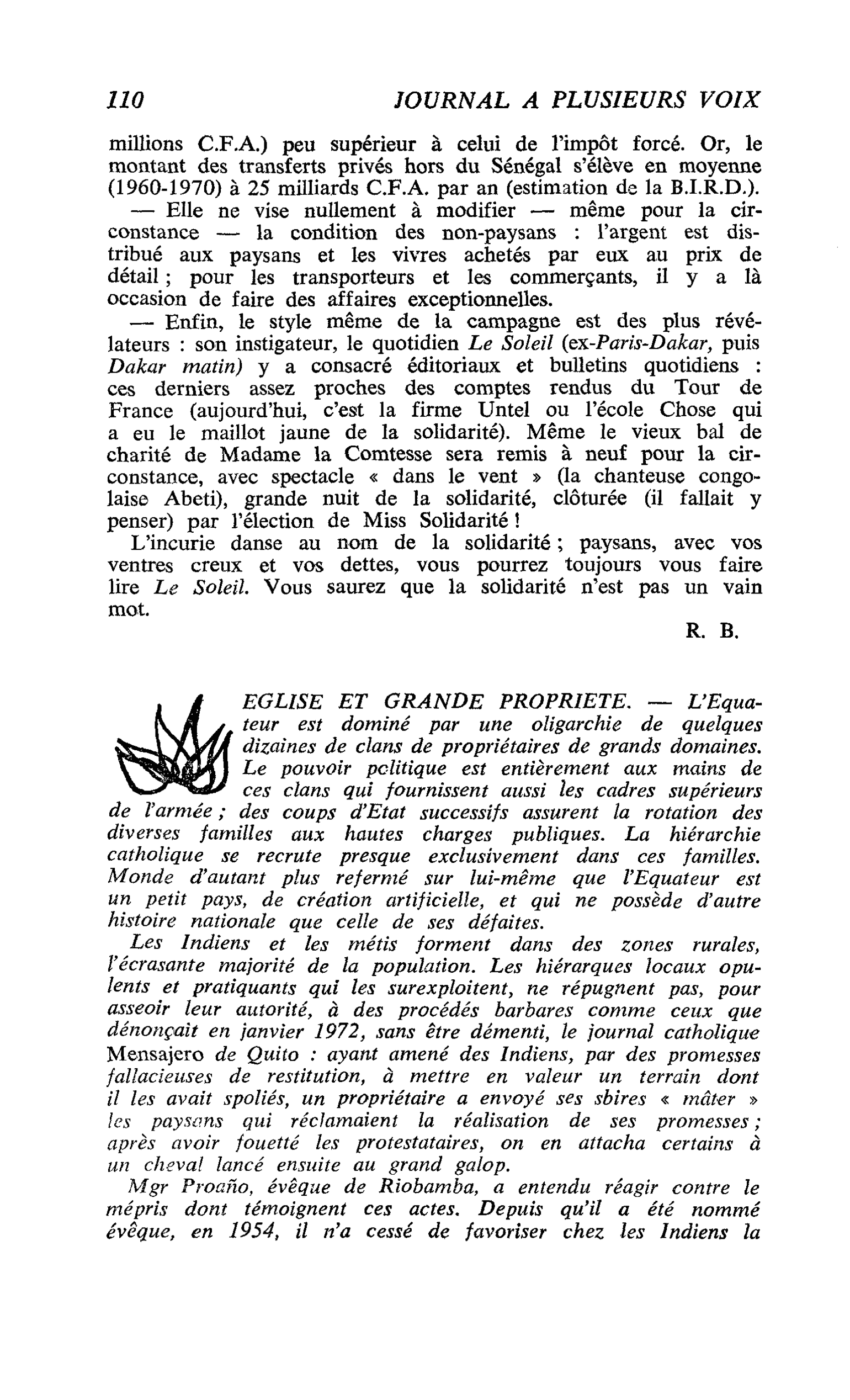 EGLISE ET GRANDE PROPRIETE