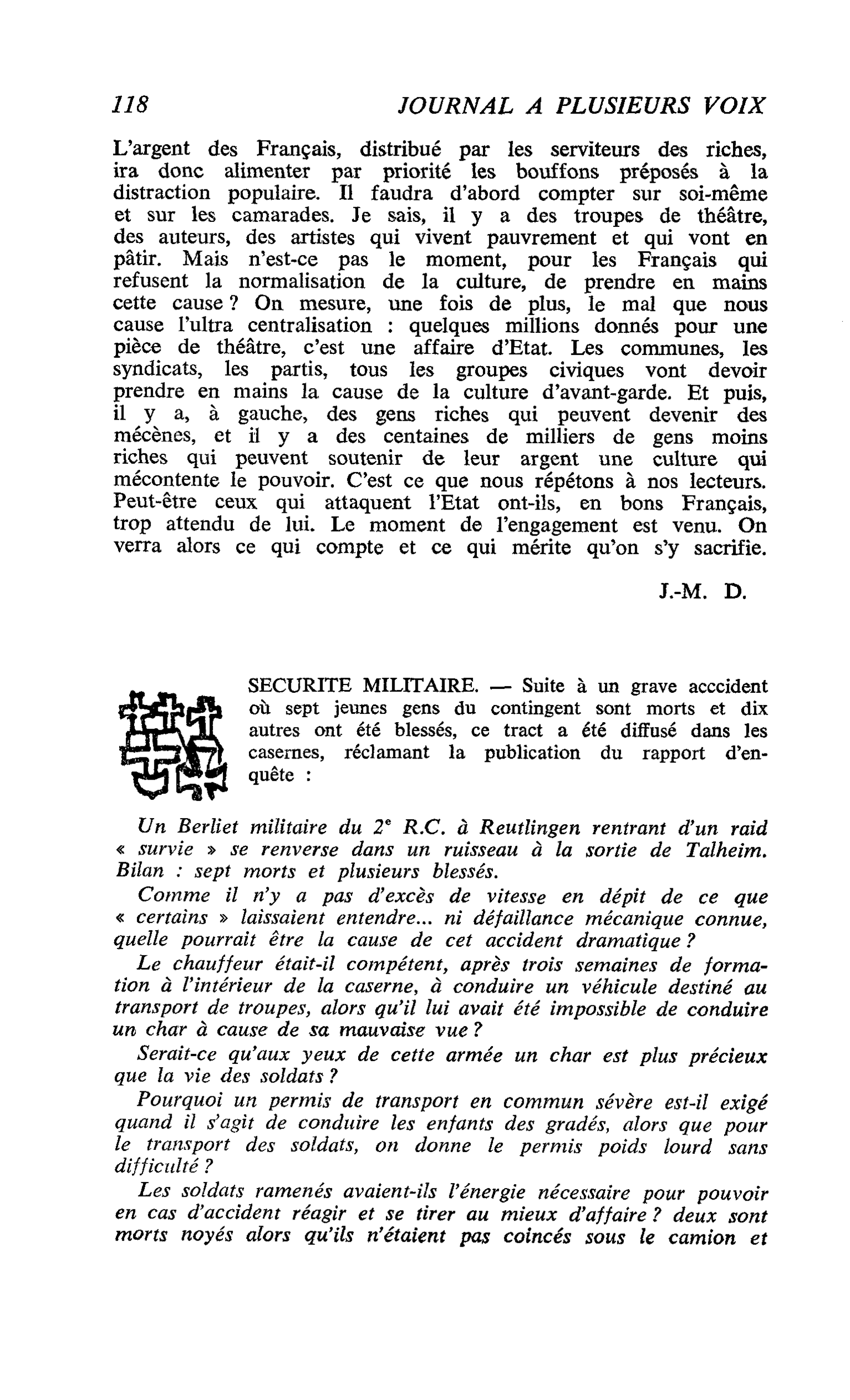 SECURITE MILITAIRE