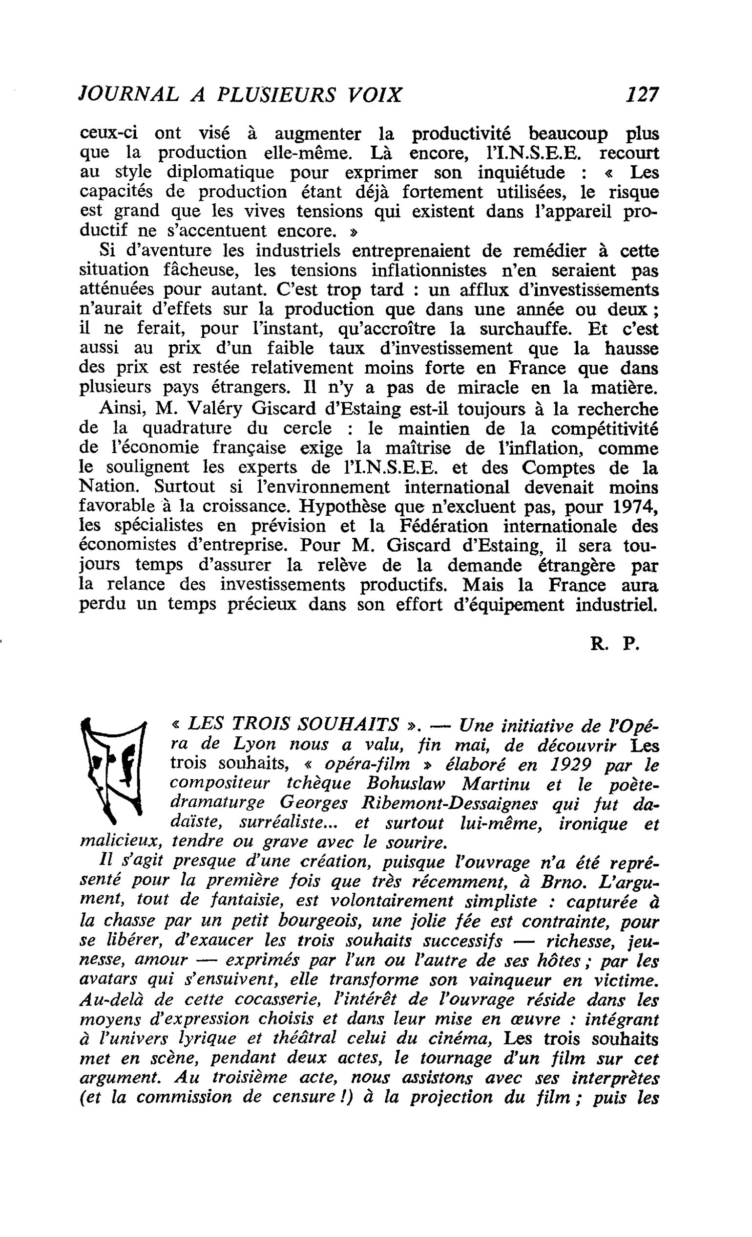 « LES TROIS SOUHAITS »