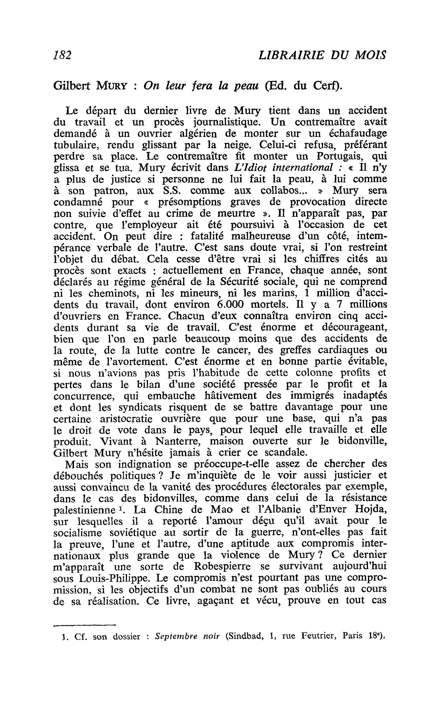 Gilbert Mury : On leur fera la peau