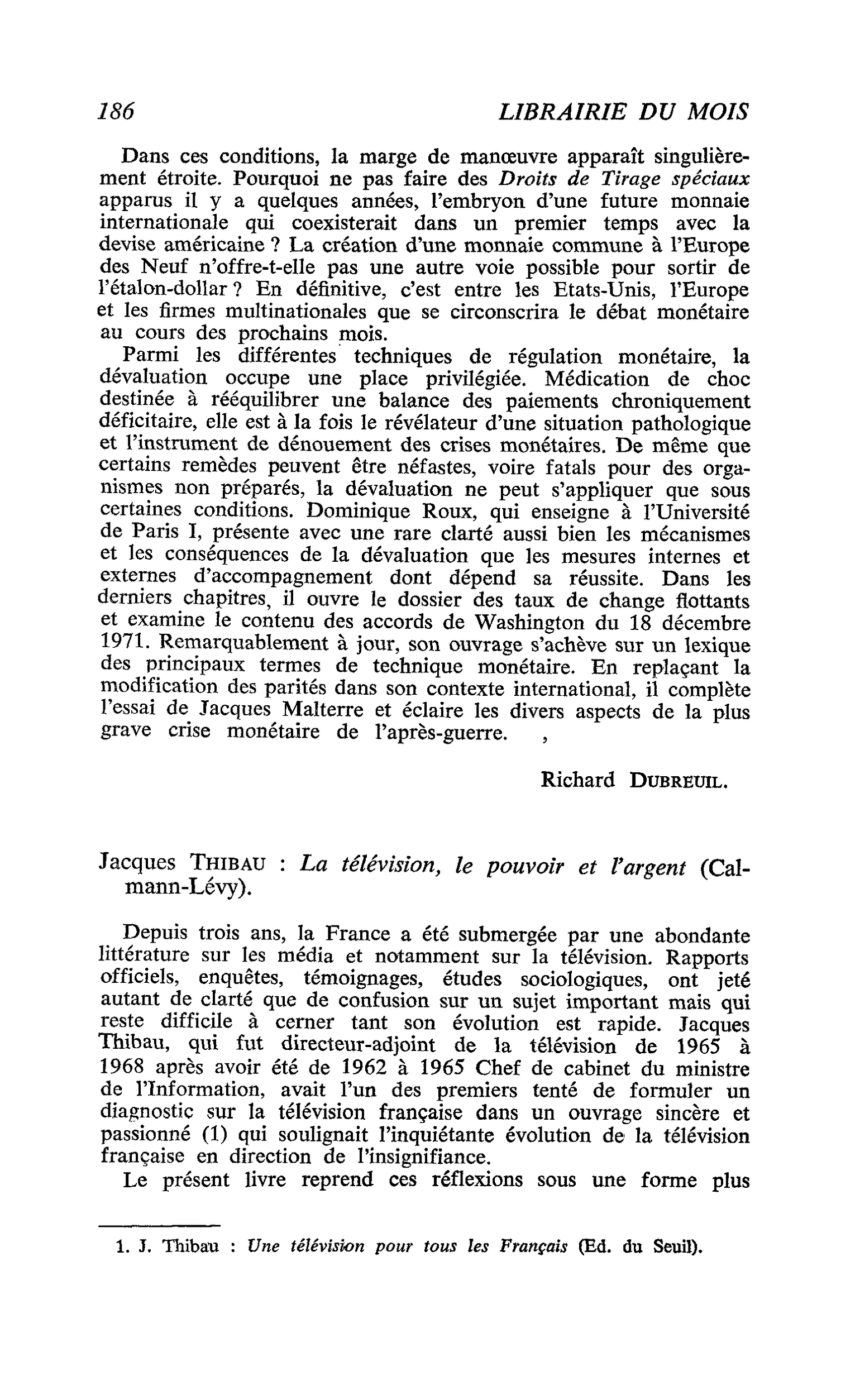 Jacques Thibau : La télévision, le pouvoir et l’argent