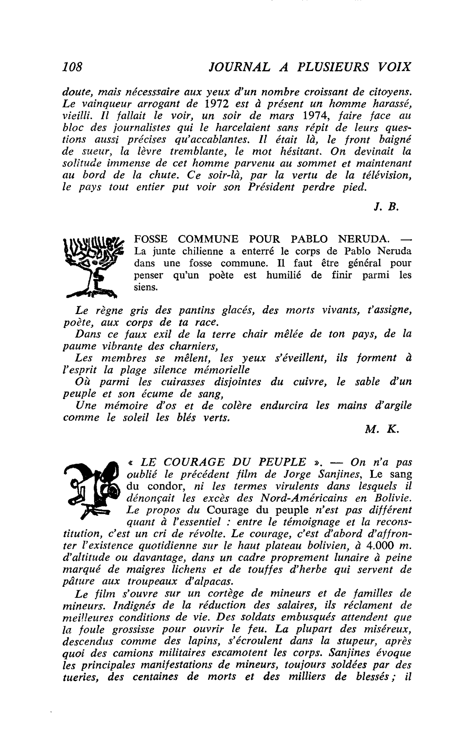 FOSSE COMMUNE POUR PABLO NERUDA