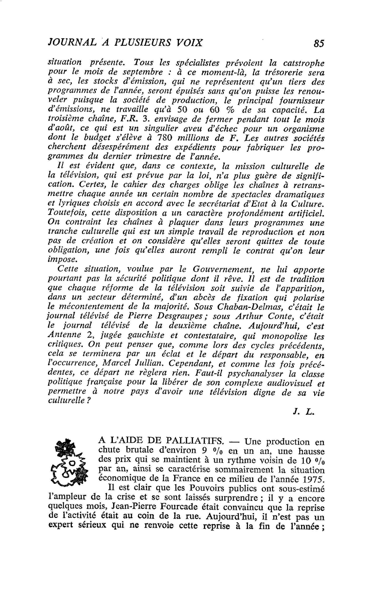 A L’AIDE DE PALLIATIFS