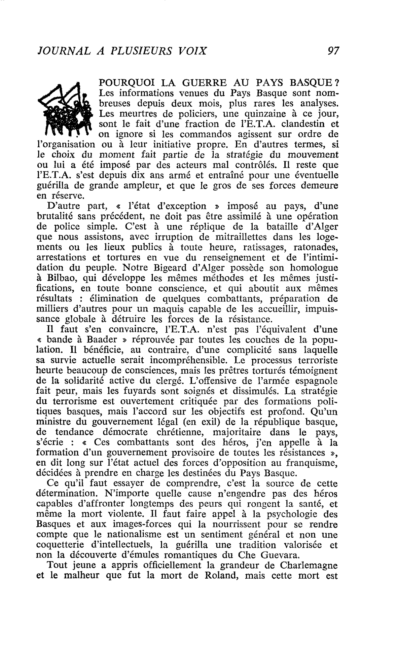 POURQUOI LA GUERRE AU PAYS BASQUE ?