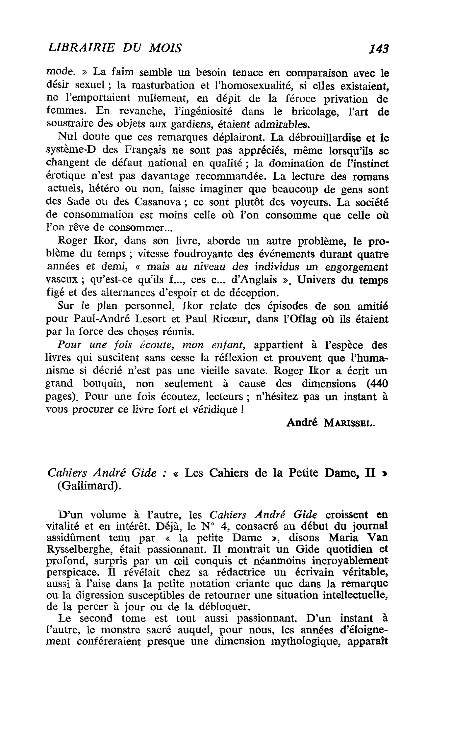 Cahiers André Gide : « Les Cahiers de la Petite Dame, II »