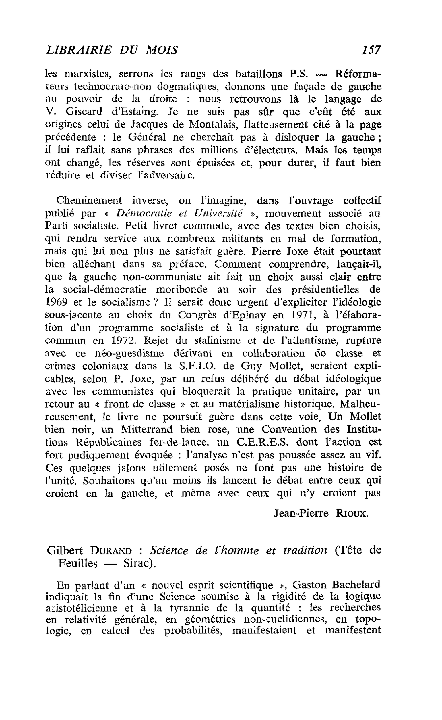 Gilbert Durand : Science de l’homme et tradition