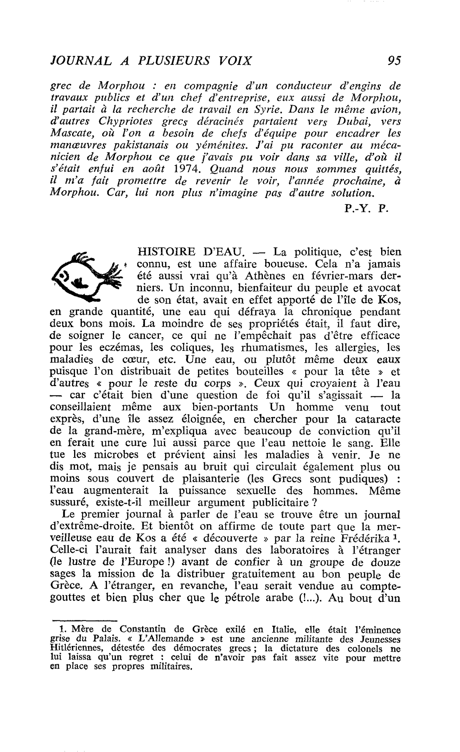 HISTOIRE D’EAU