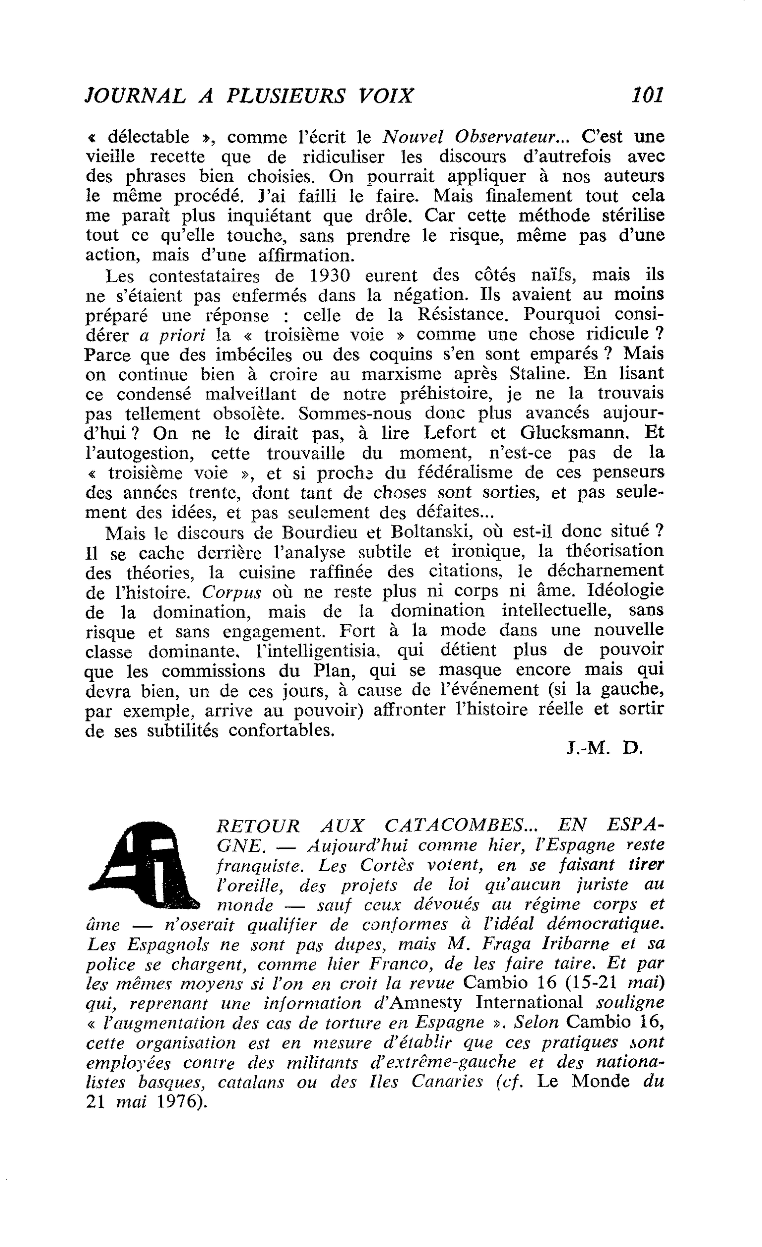 RETOUR AUX CATACOMBES… EN ESPAGNE