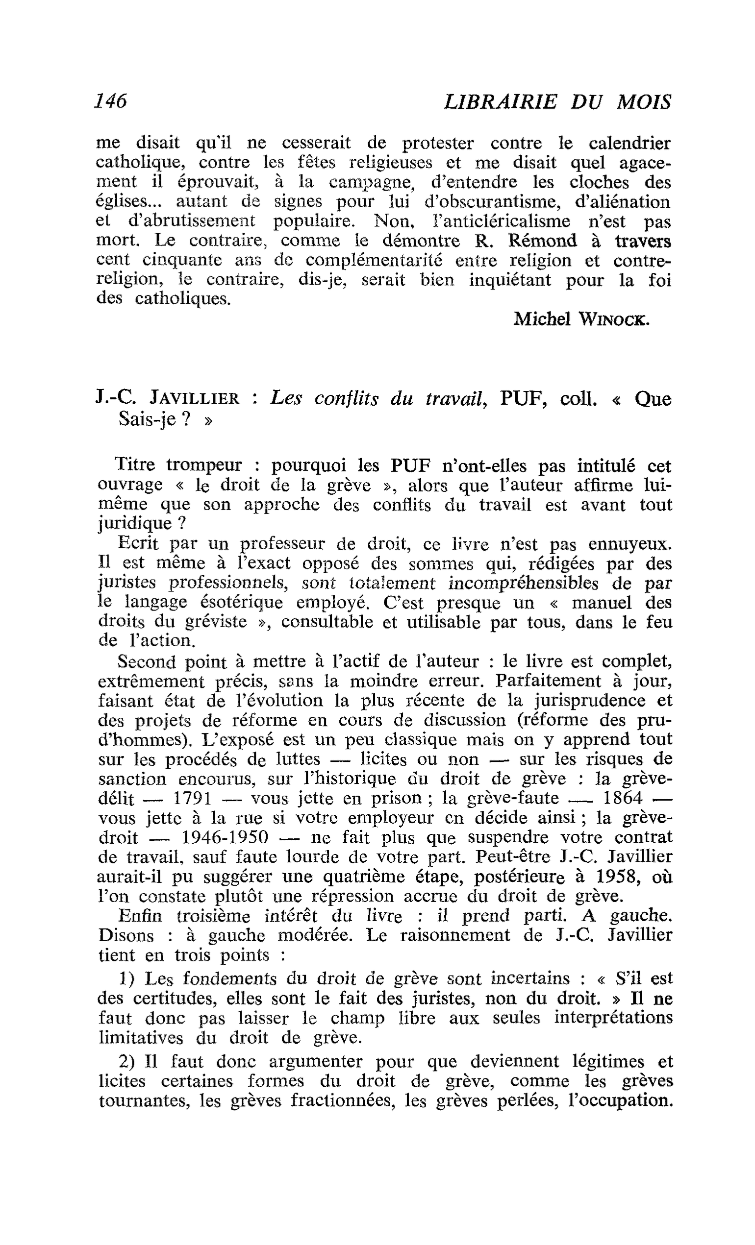 J.-C. Javillier : Les conflits du travail