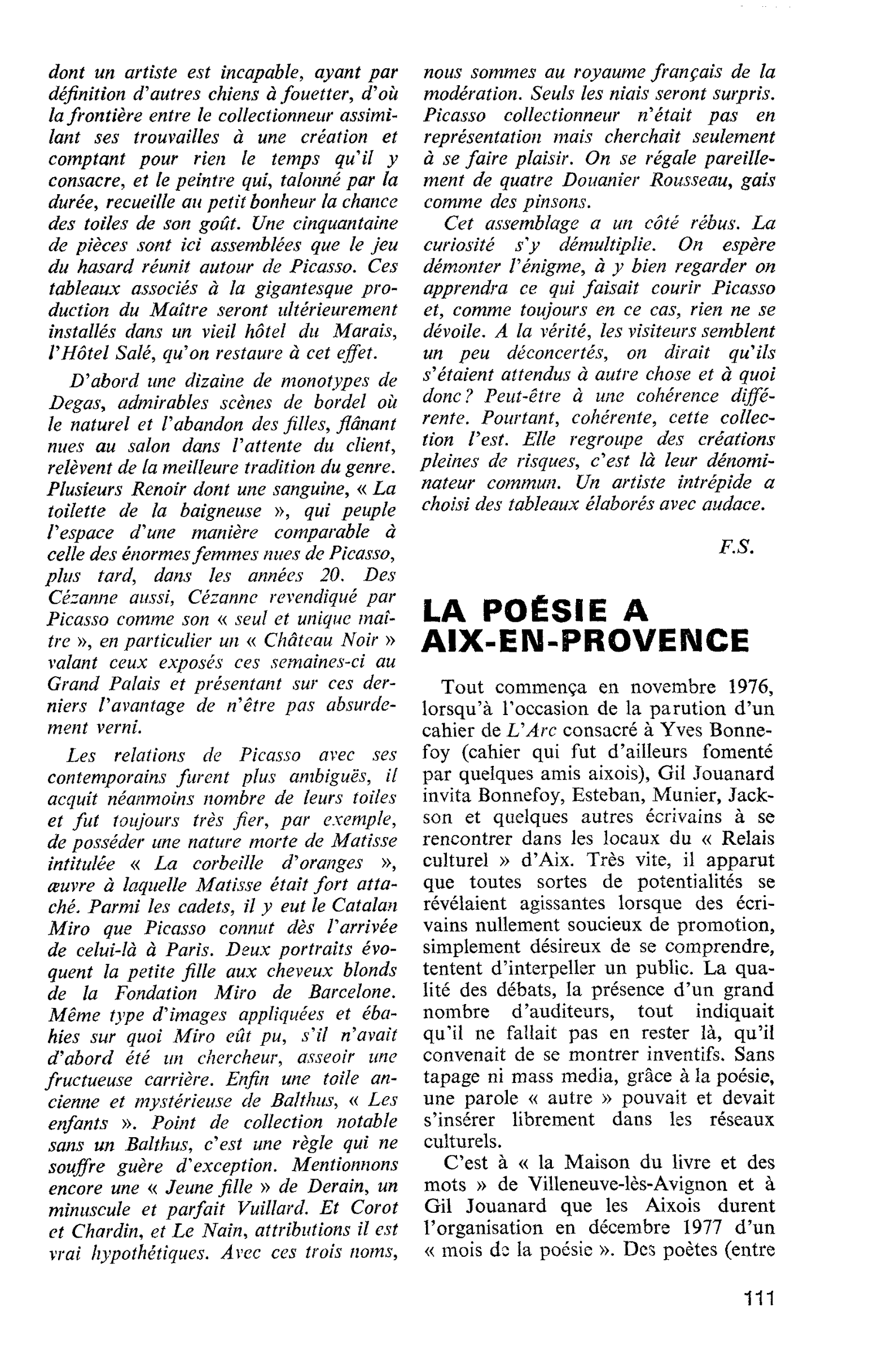 LA POÉSIE A AIX-EN-PROVENCE