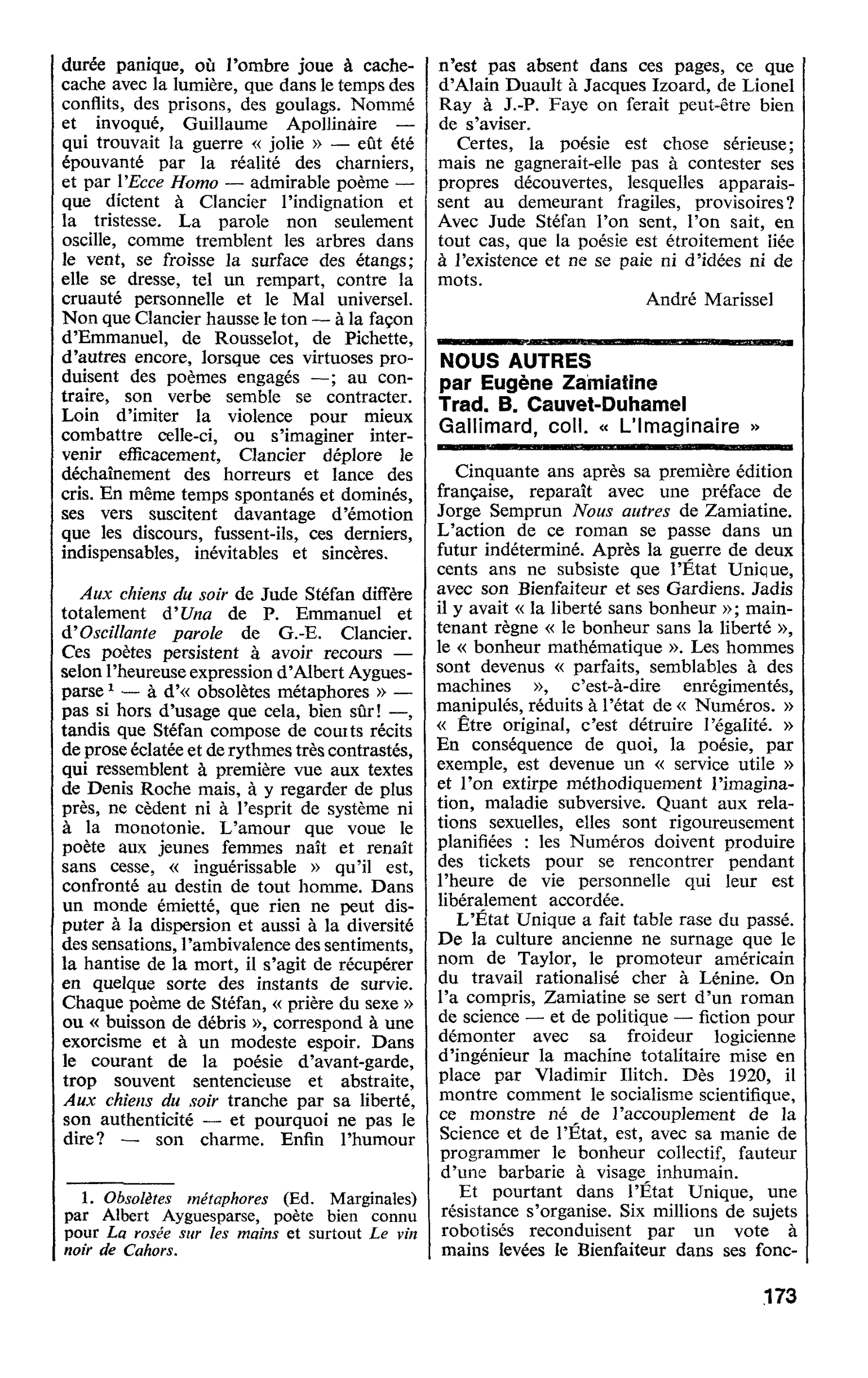 NOUS AUTRES par Eugène Zamiatine