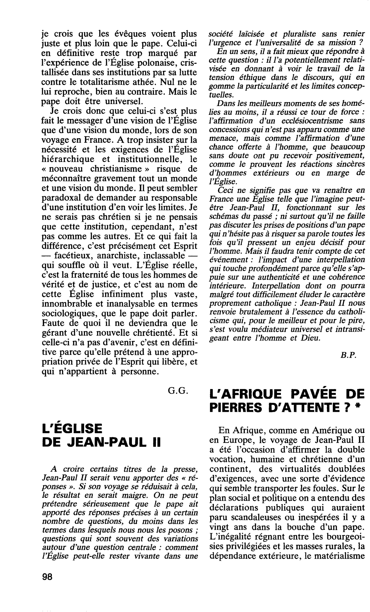L’AFRIQUE PAVEE DE PIERRES D’ATTENTE ?
