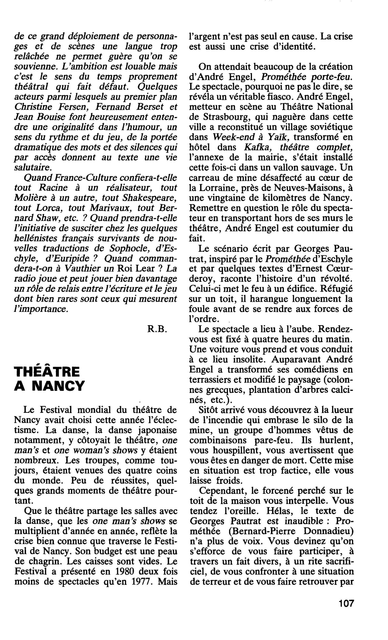 THÉÂTRE A NANCY