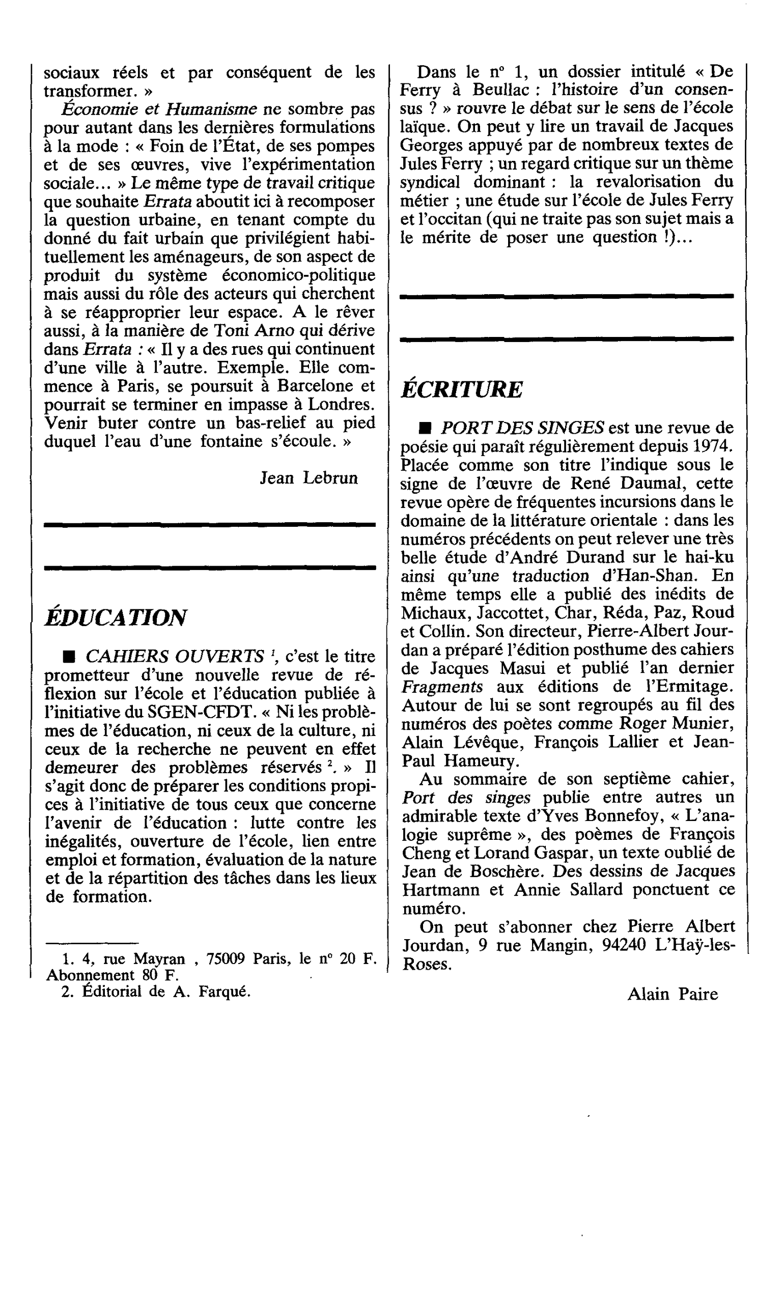 ÉCRITURE