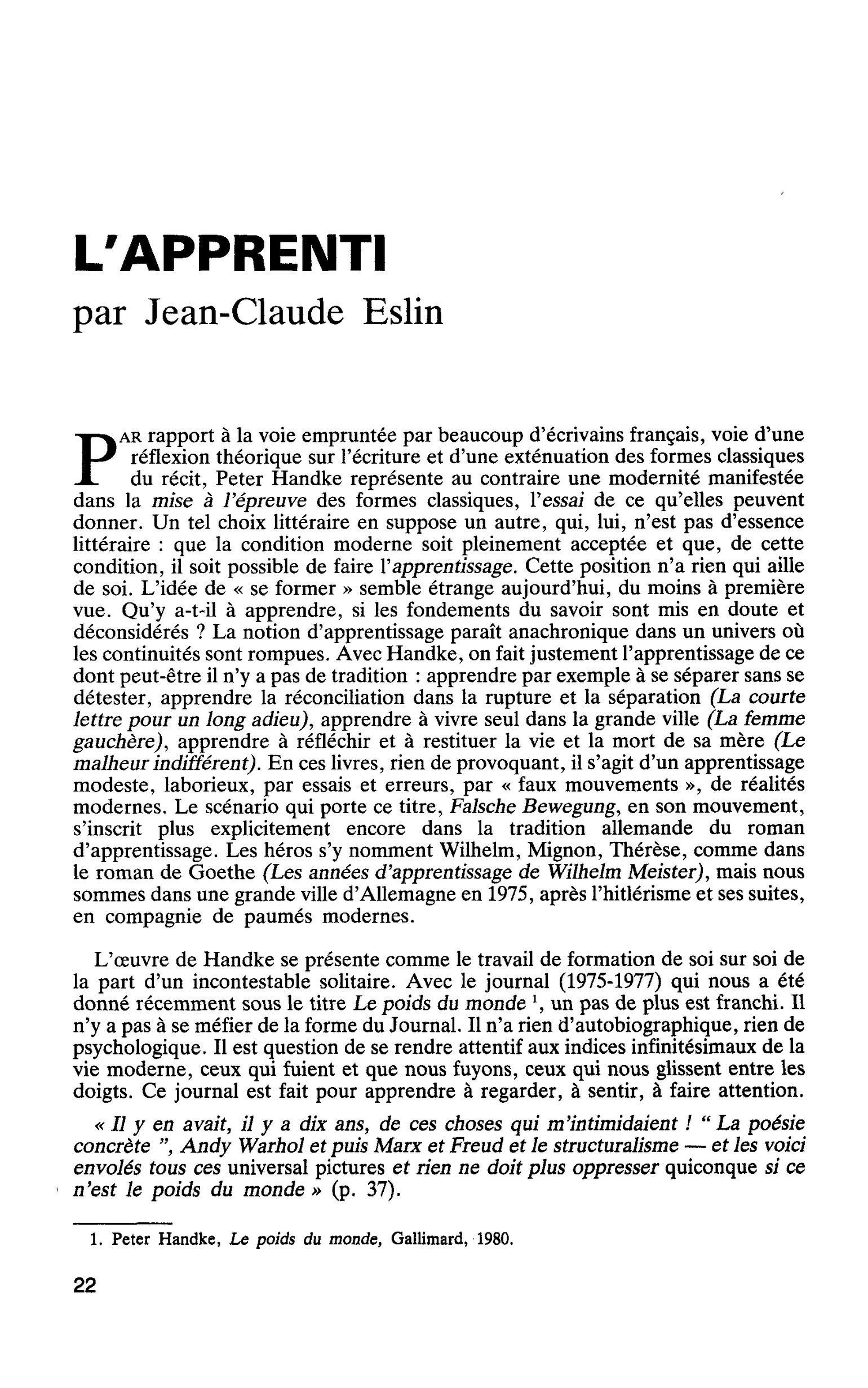 L’APPRENTI