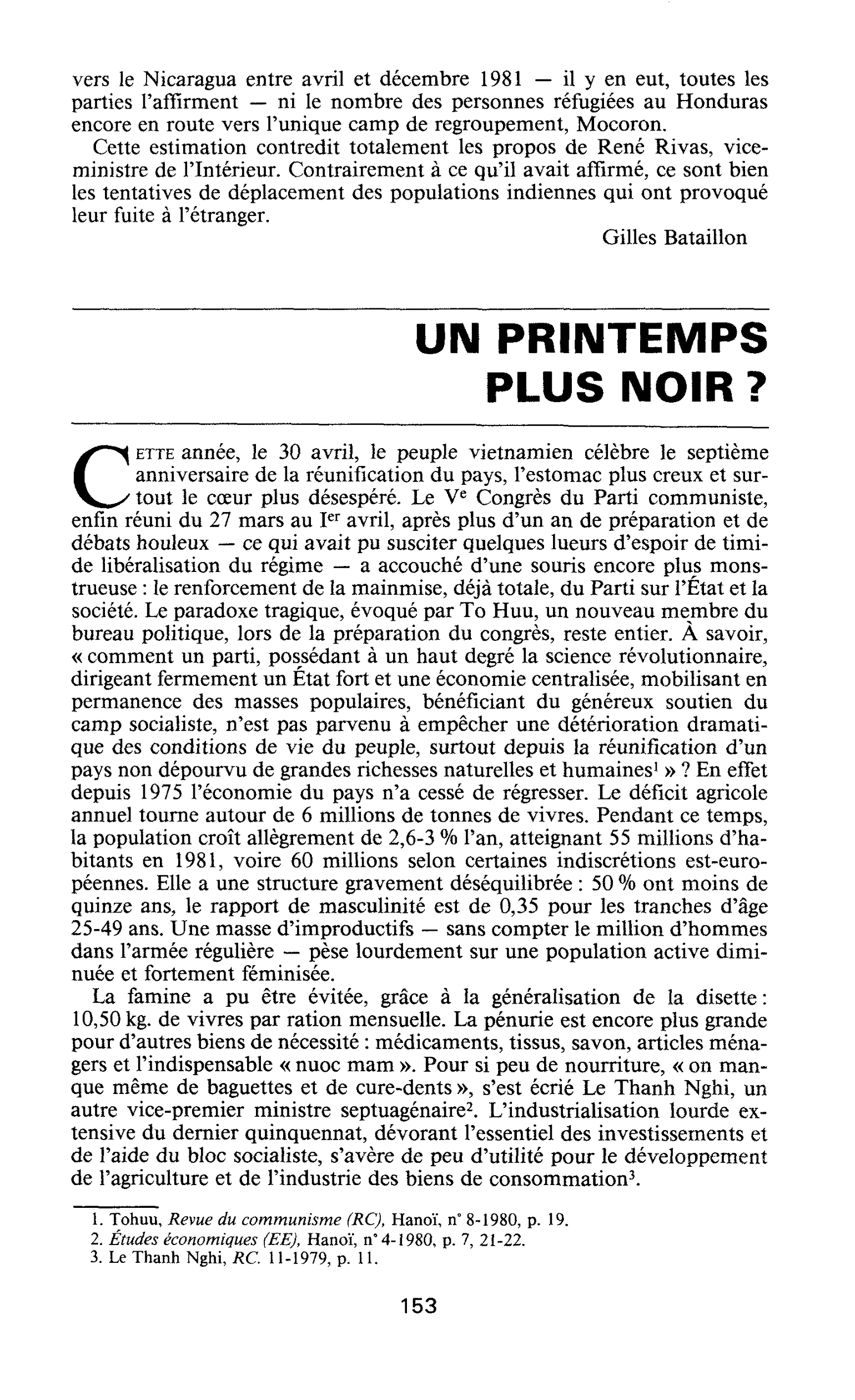 UN PRINTEMPS PLUS NOIR ?