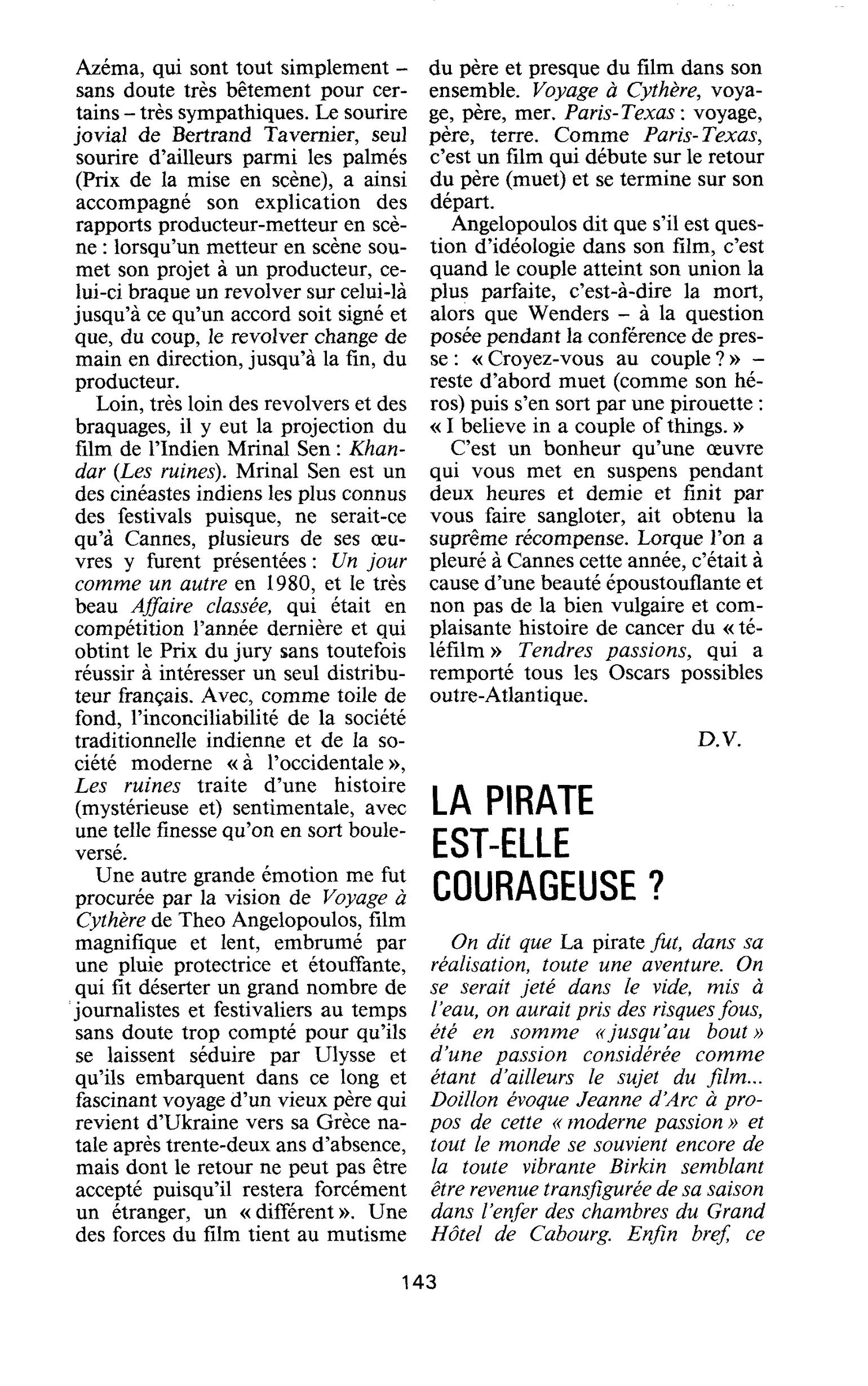 LA PIRATE EST-ELLE COURAGEUSE ?