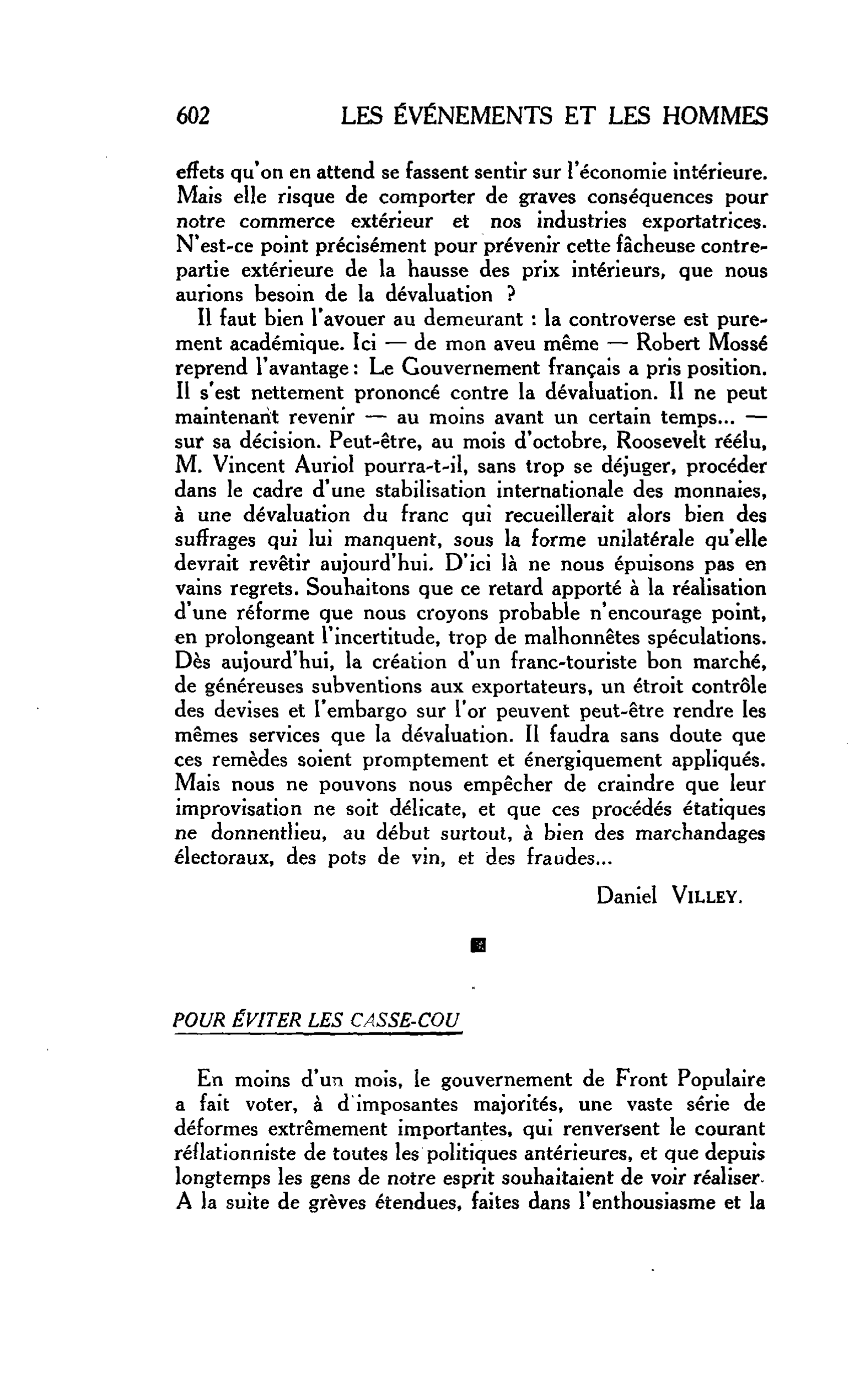 LA CITÉ : POUR ÉVITER LES CASSE-COU