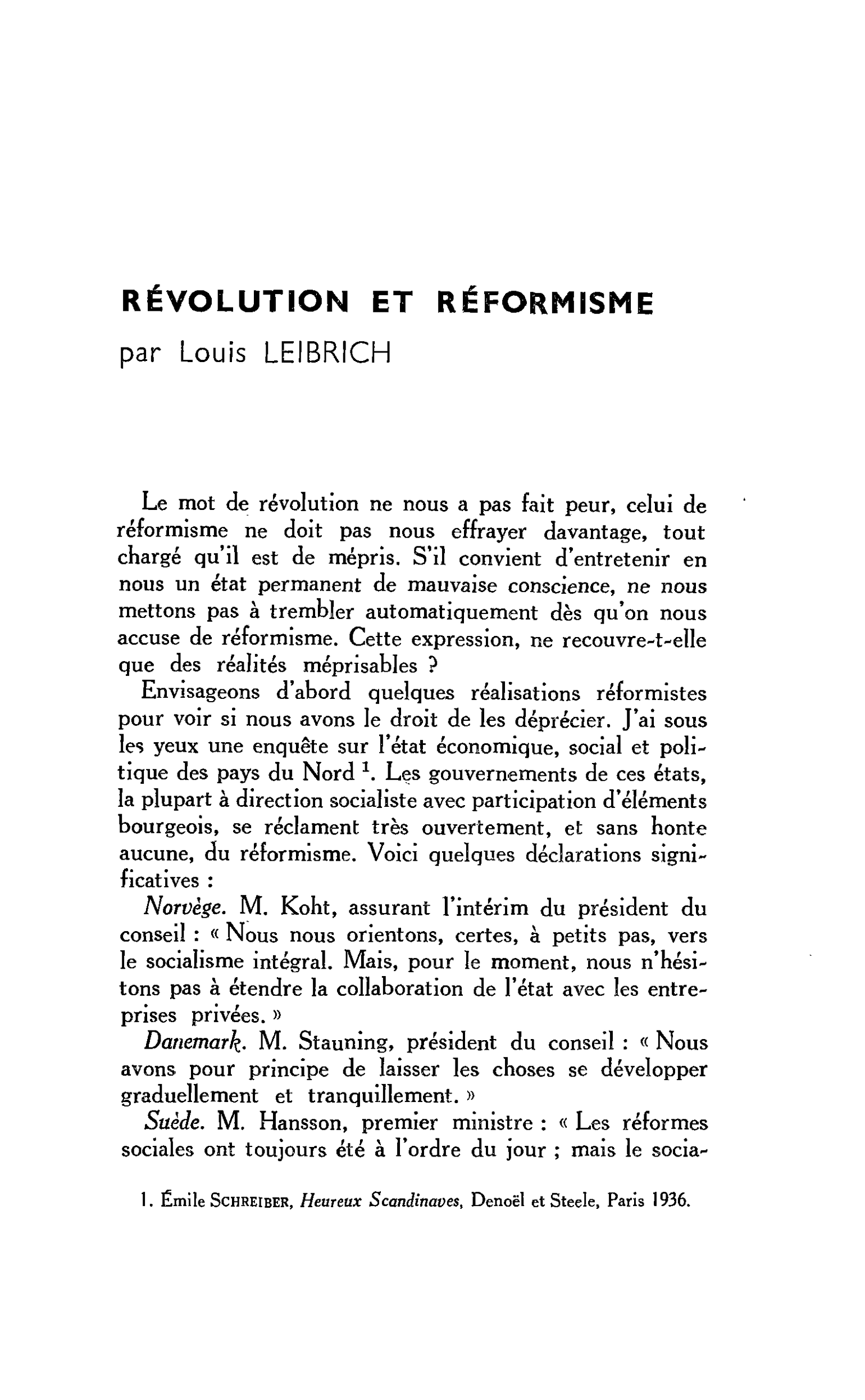 RÉVOLUTION ET RÉFORMISME