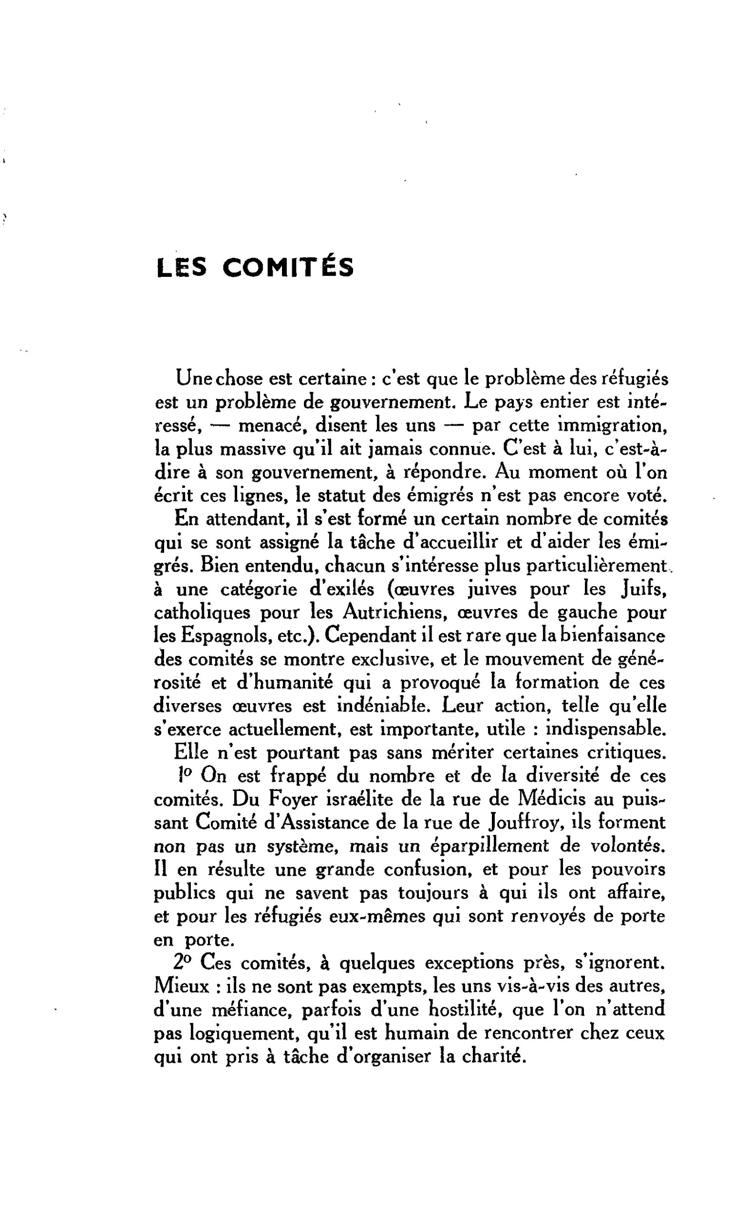 LES COMITÉS