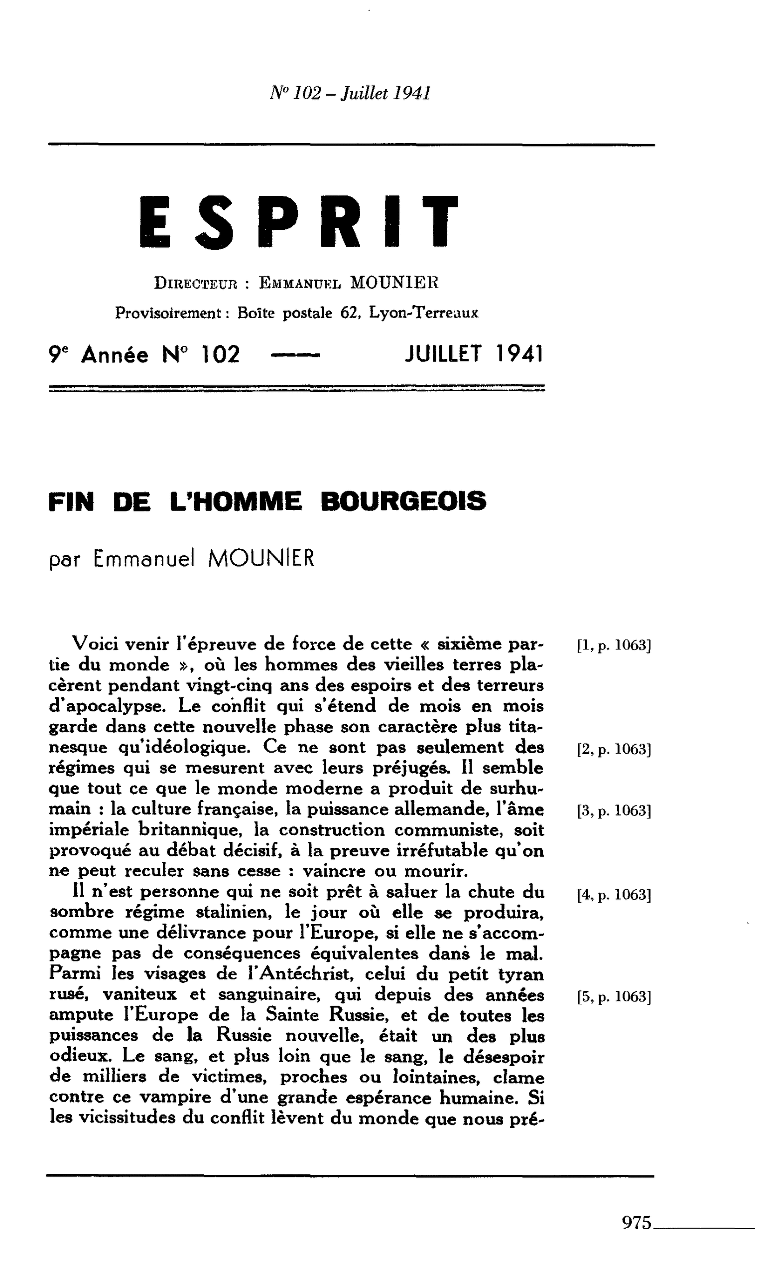 Fin de l’homme bourgeois