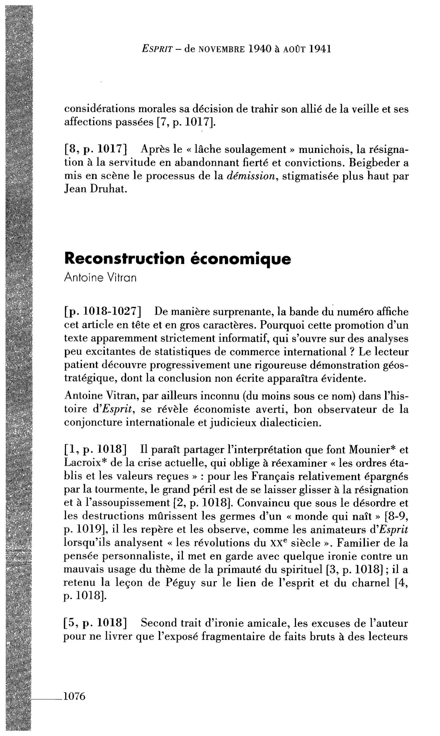 Reconstruction économique (par Vitran Antoine)