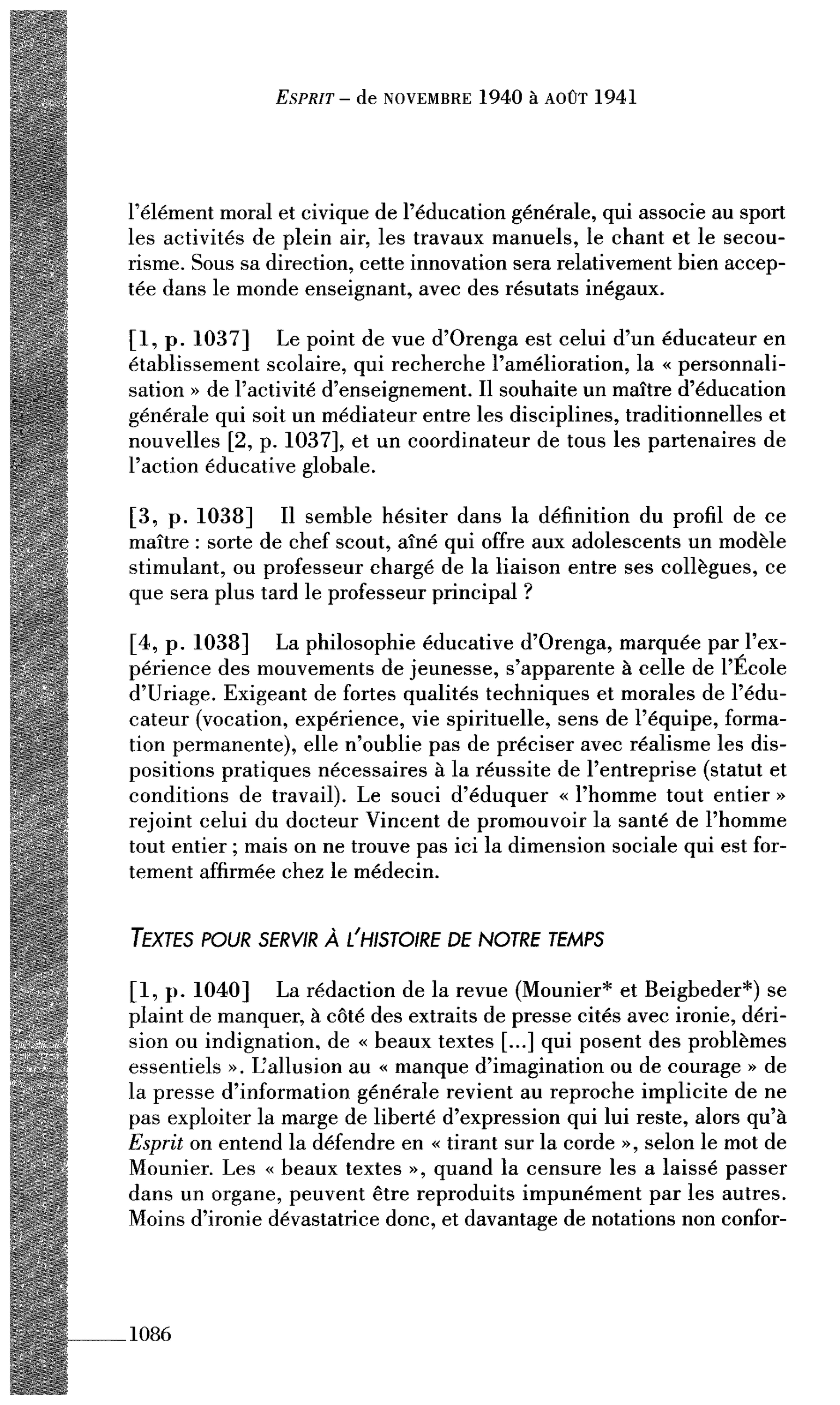 La Cité. Journal des Témoins : Textes pour servir à l’histoire de notre temps